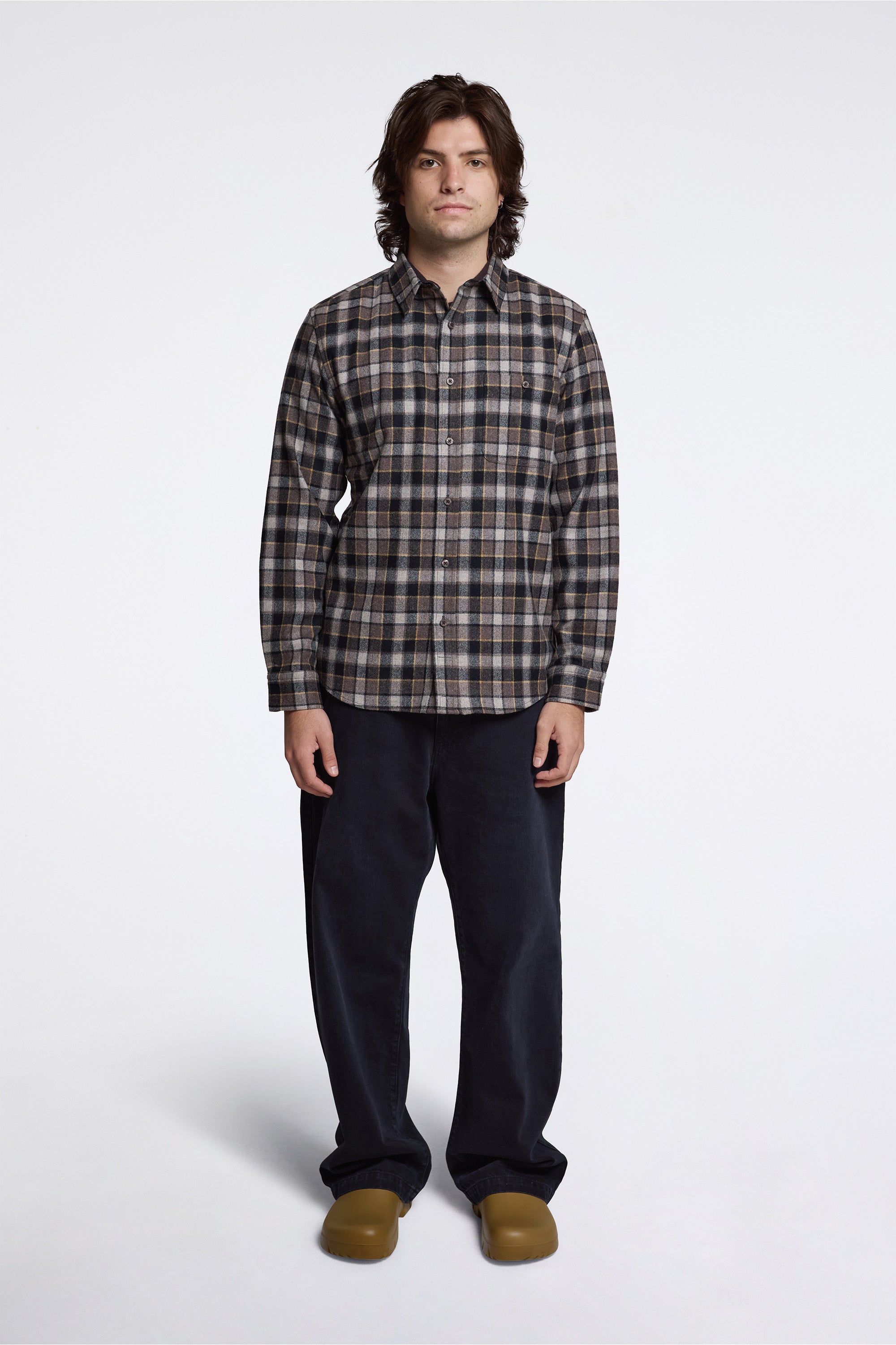 Trail Shirt Brown/Yellow Plaid
