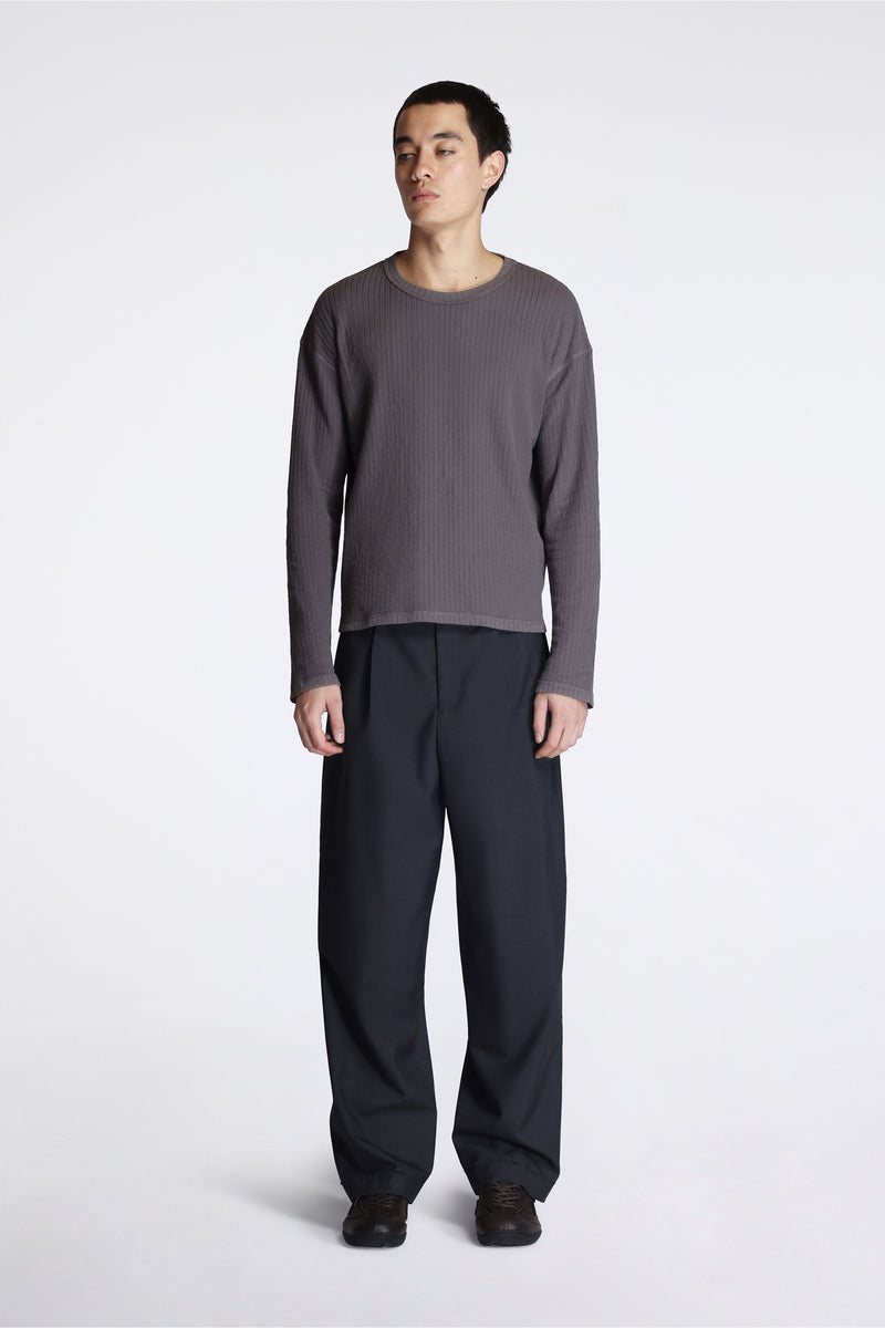 Patch Trousers Dark Grey Dry Wool