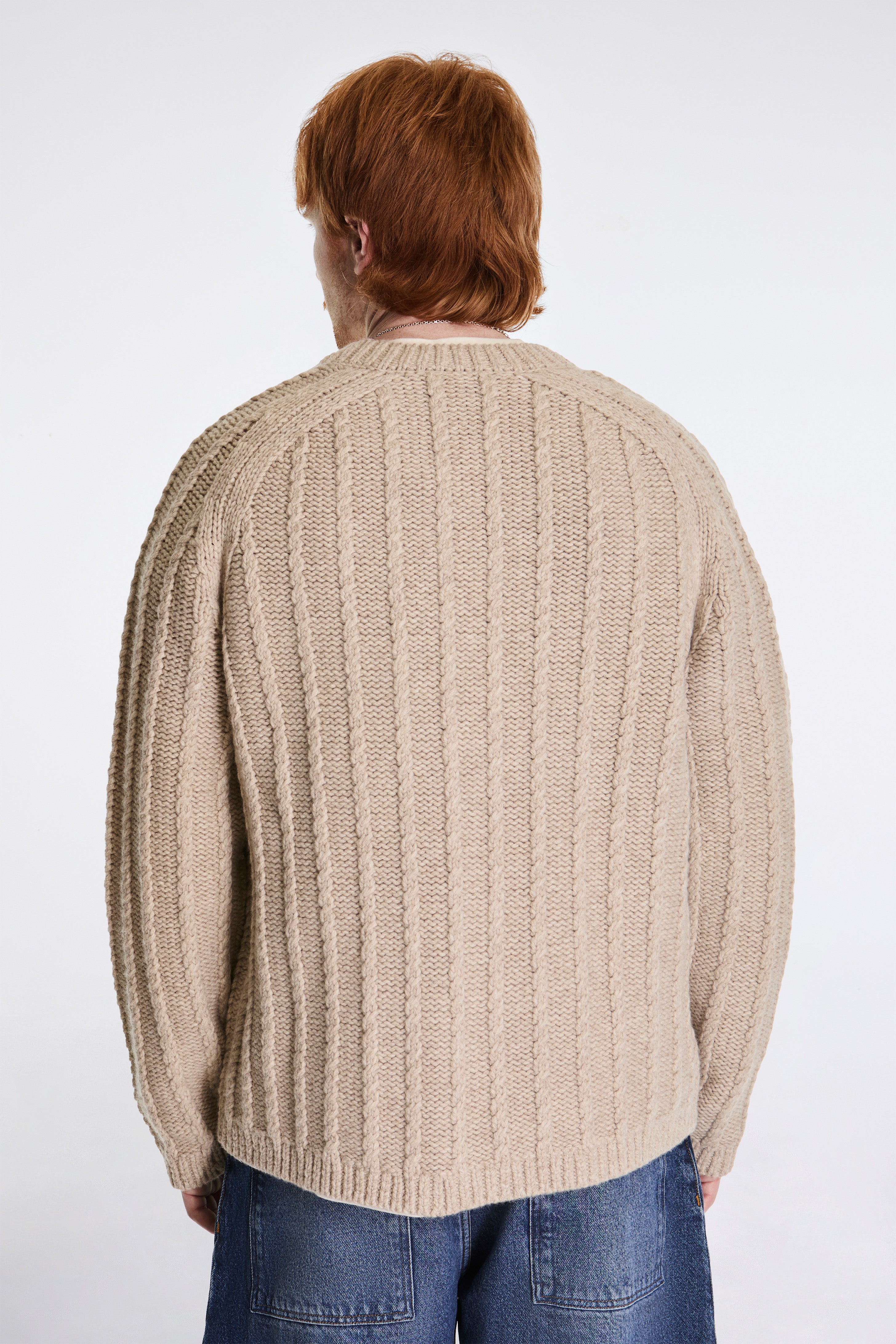 Sussex Knit Italian Virgin Wool Oatmeal