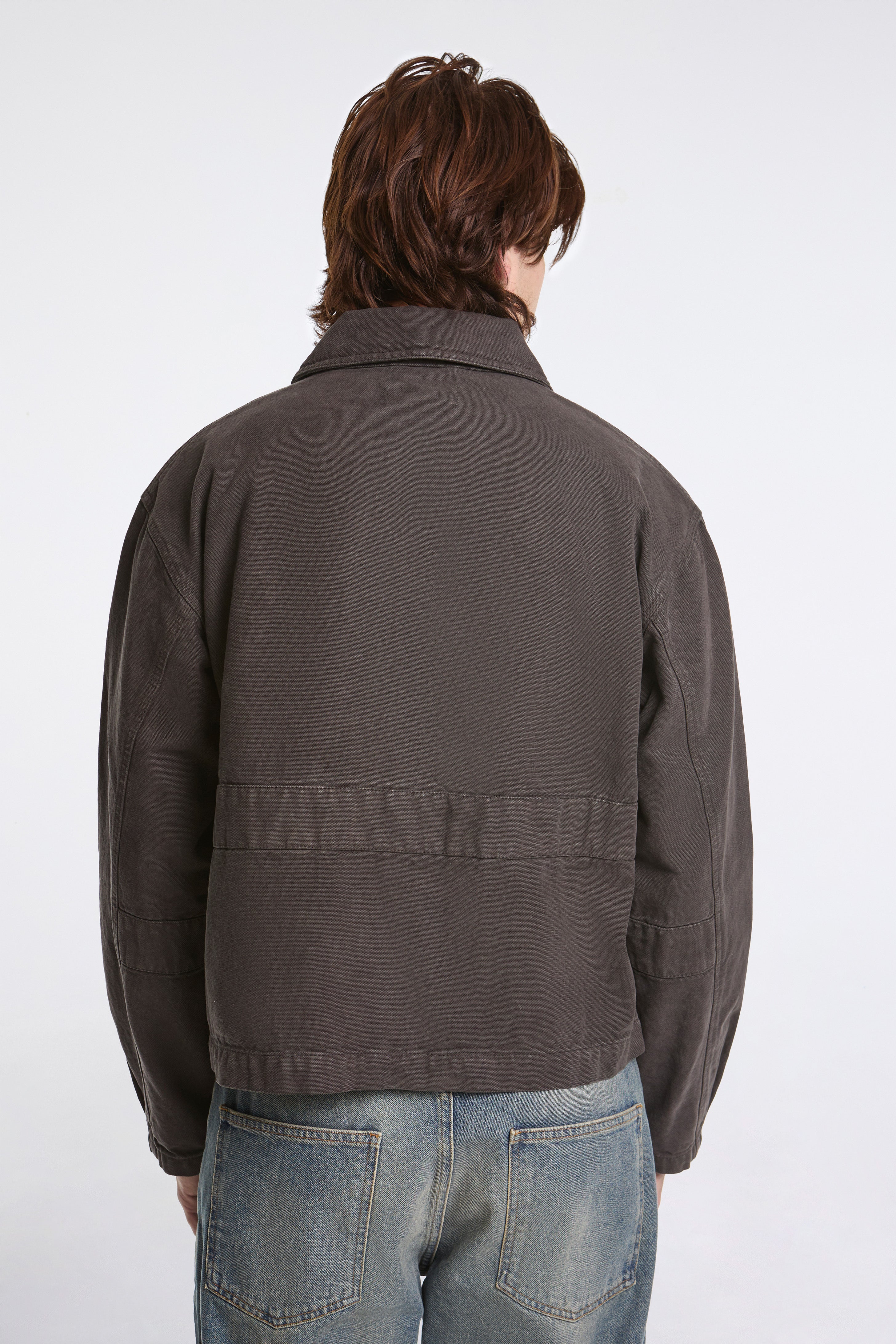 Courier Jacket Washed Grey Canvas