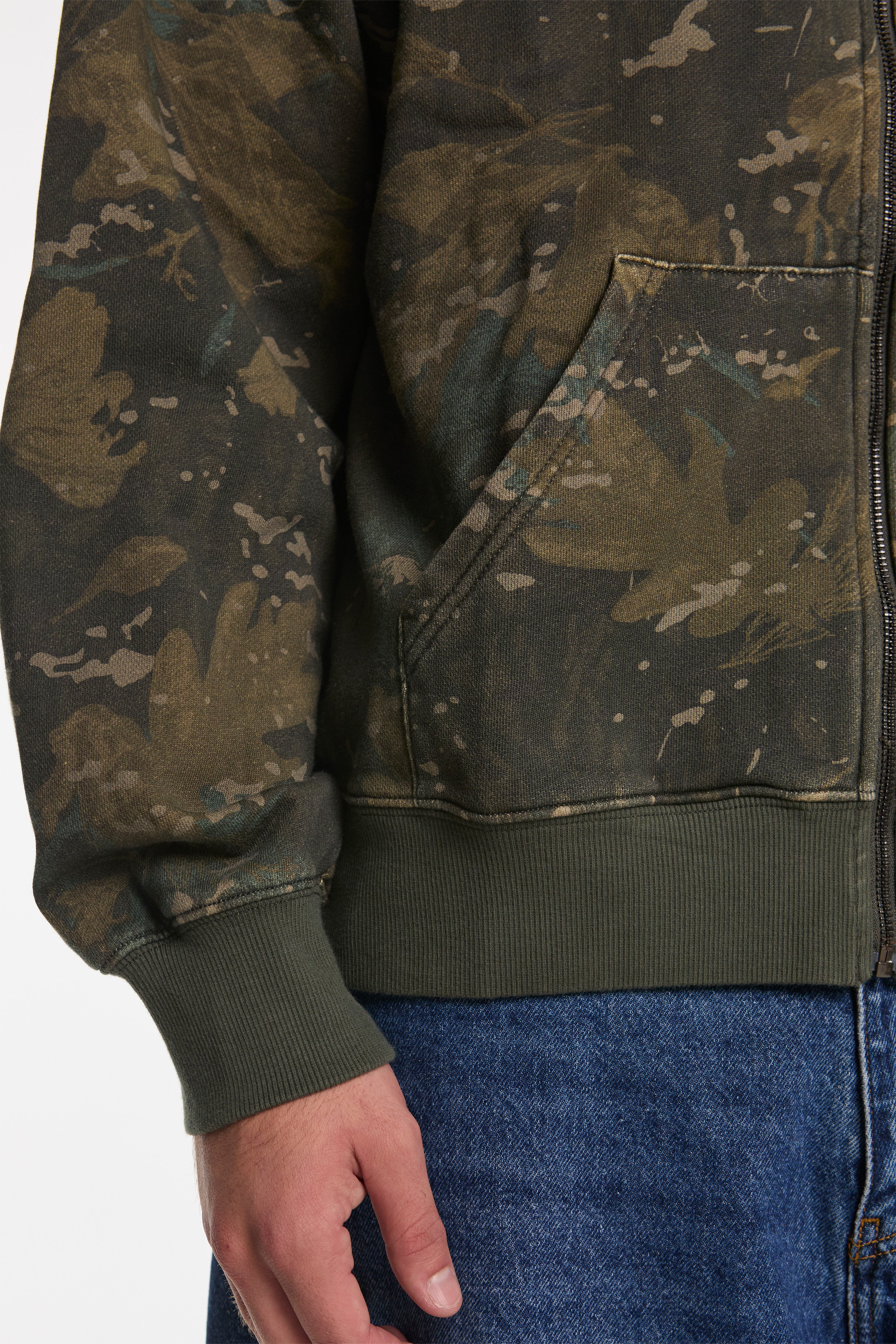 Hooded Benton Sweat Jacket Camo Combi