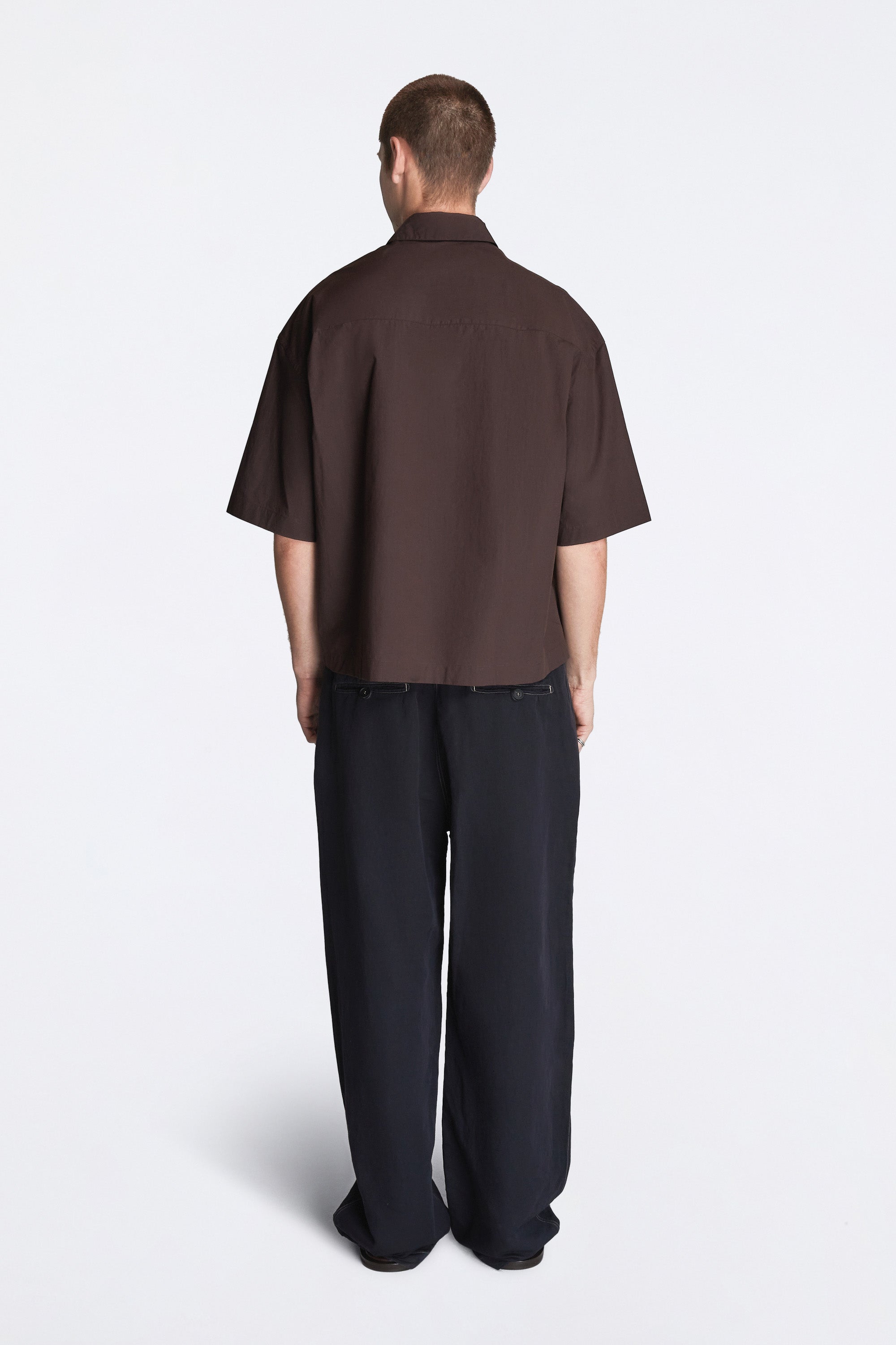 Sanko Paper Poplin Shirt Cocoa