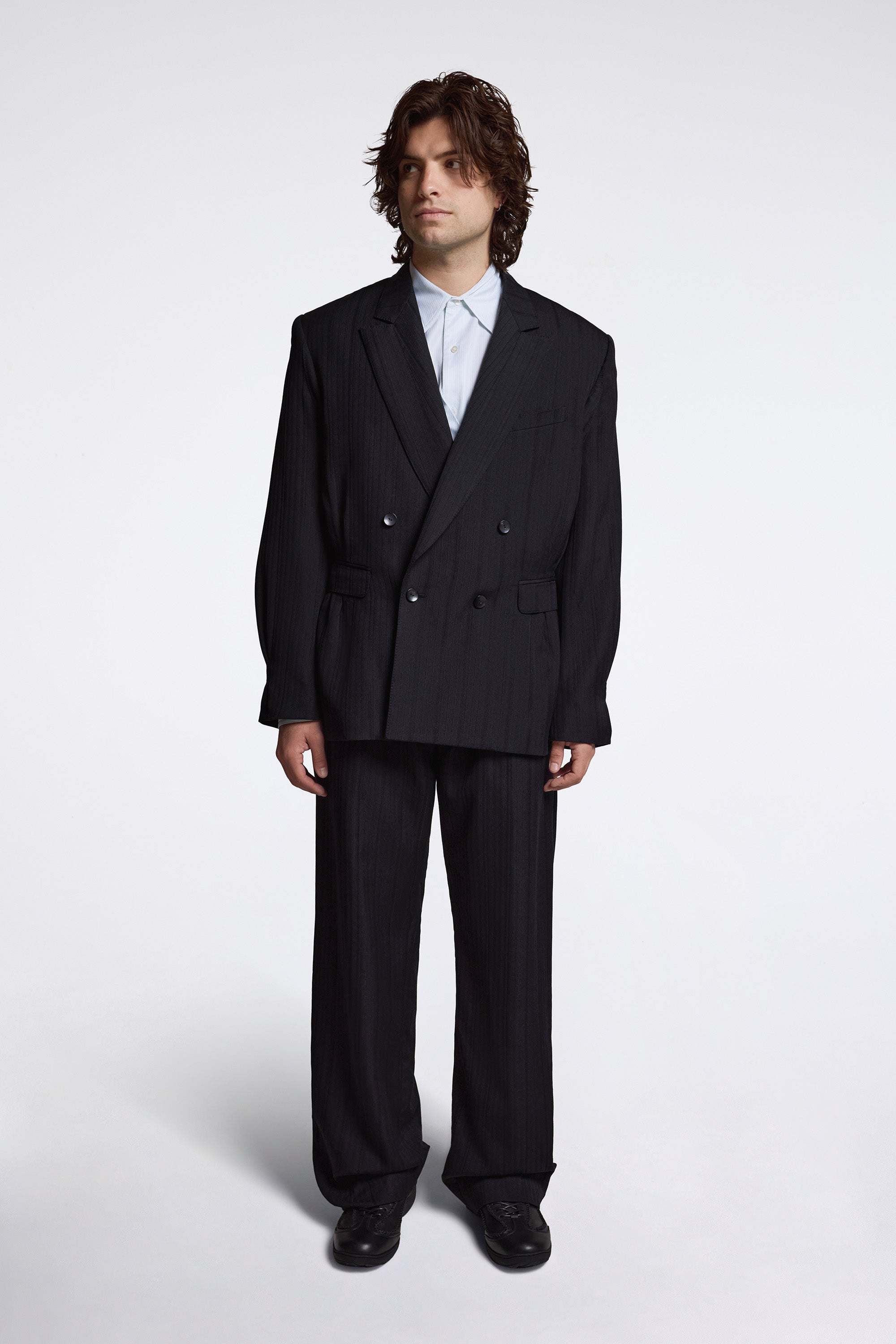 Kiko Kostadinov Tarhos Pleated Trouser Midnight Black | HAVN