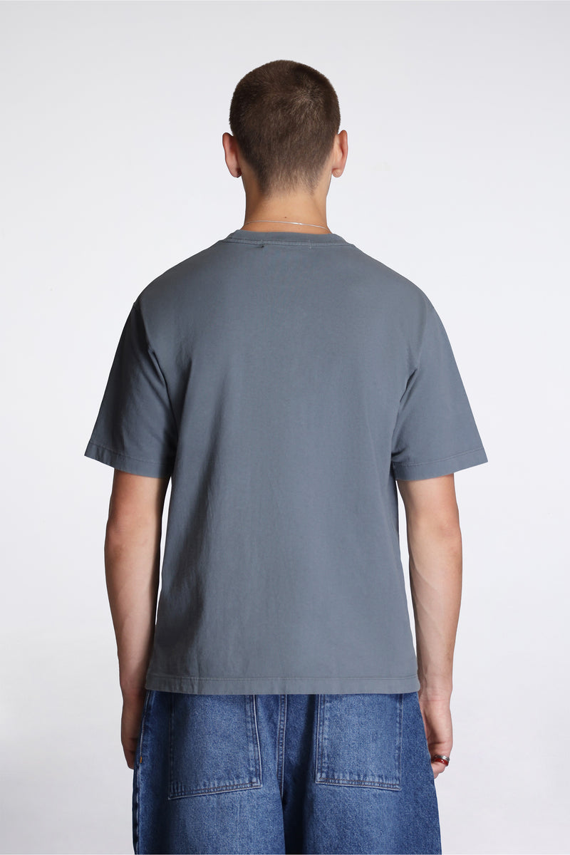 California Cotton Tee Run With Heart Coastal Grey