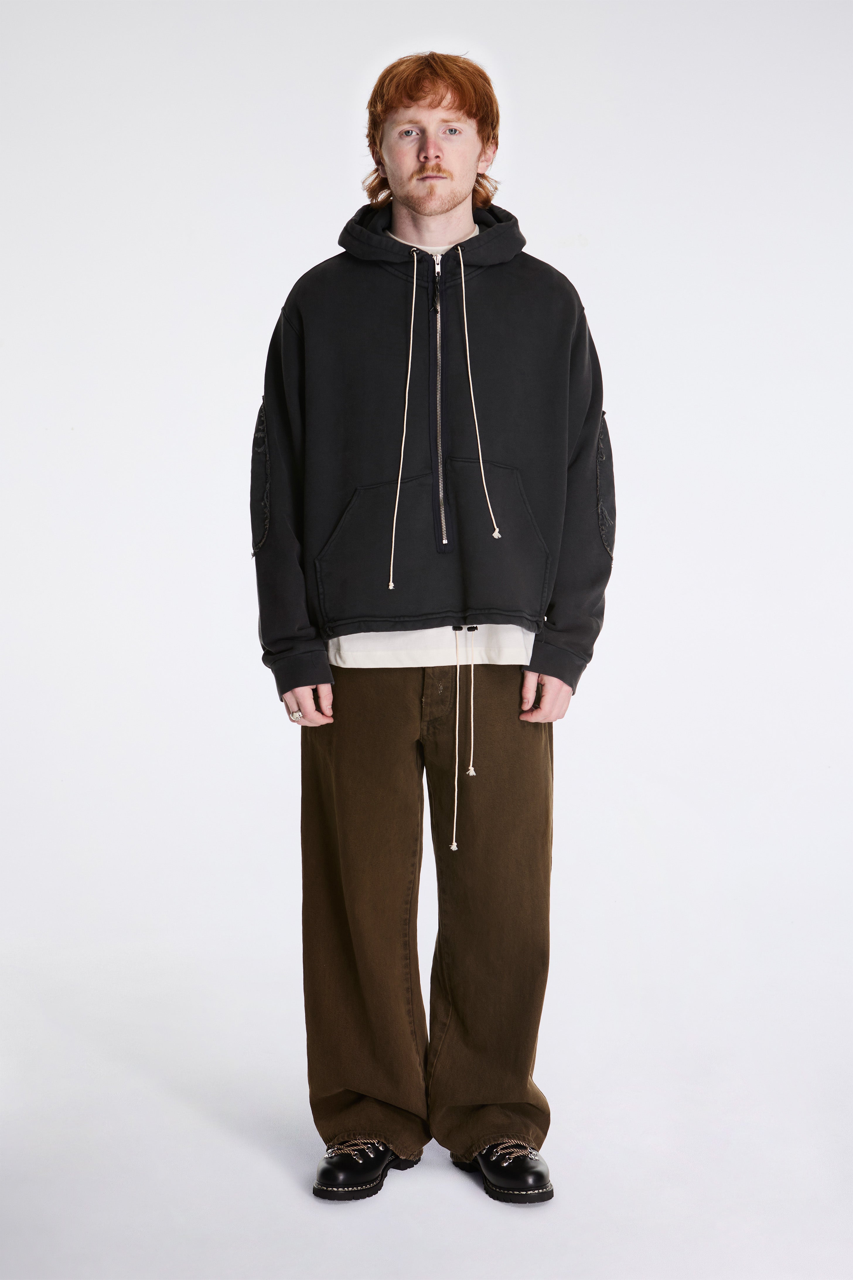 Anorak Zip Hoodie Black