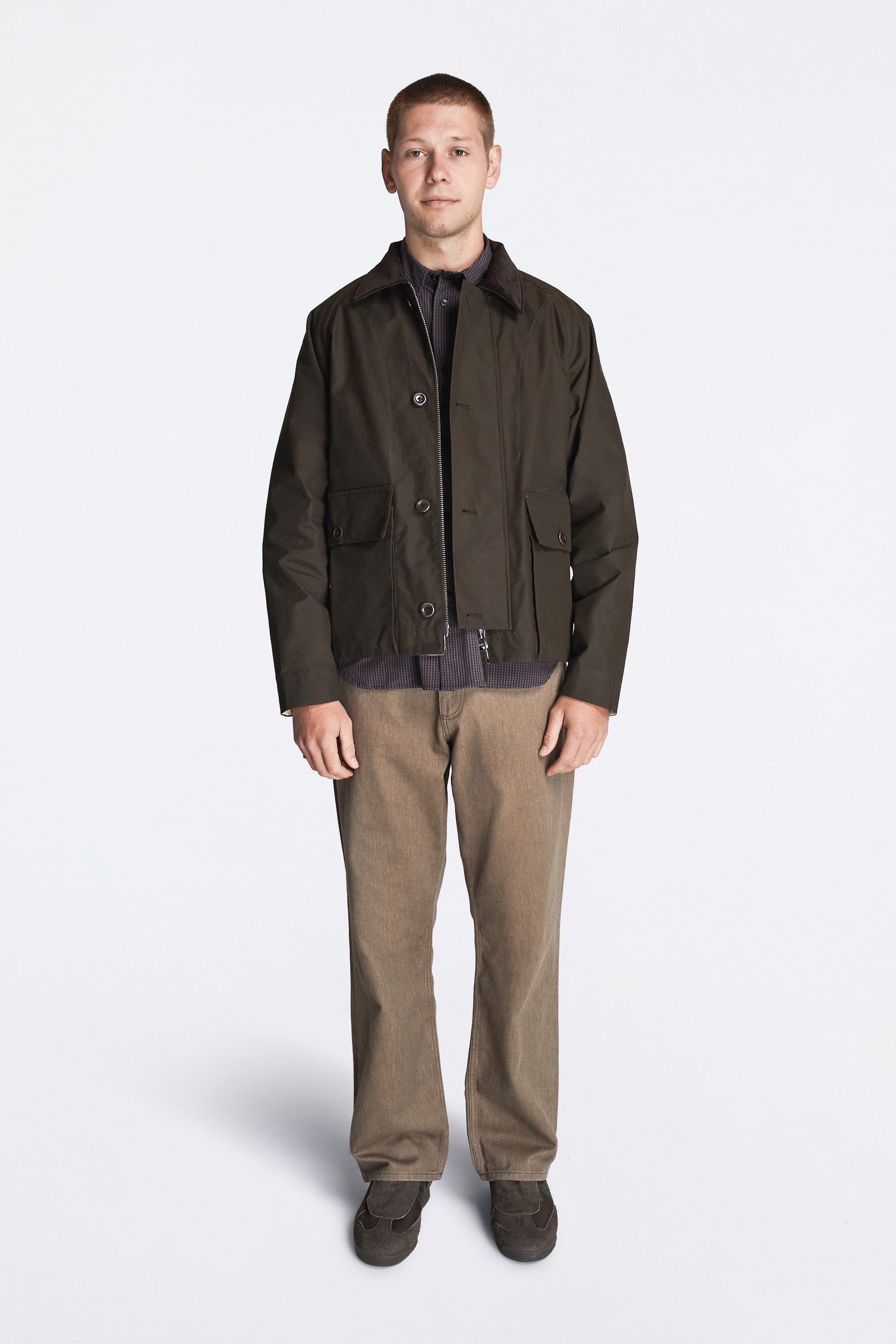 Holmen Wax Raglan Light Jacket Delicioso Brown