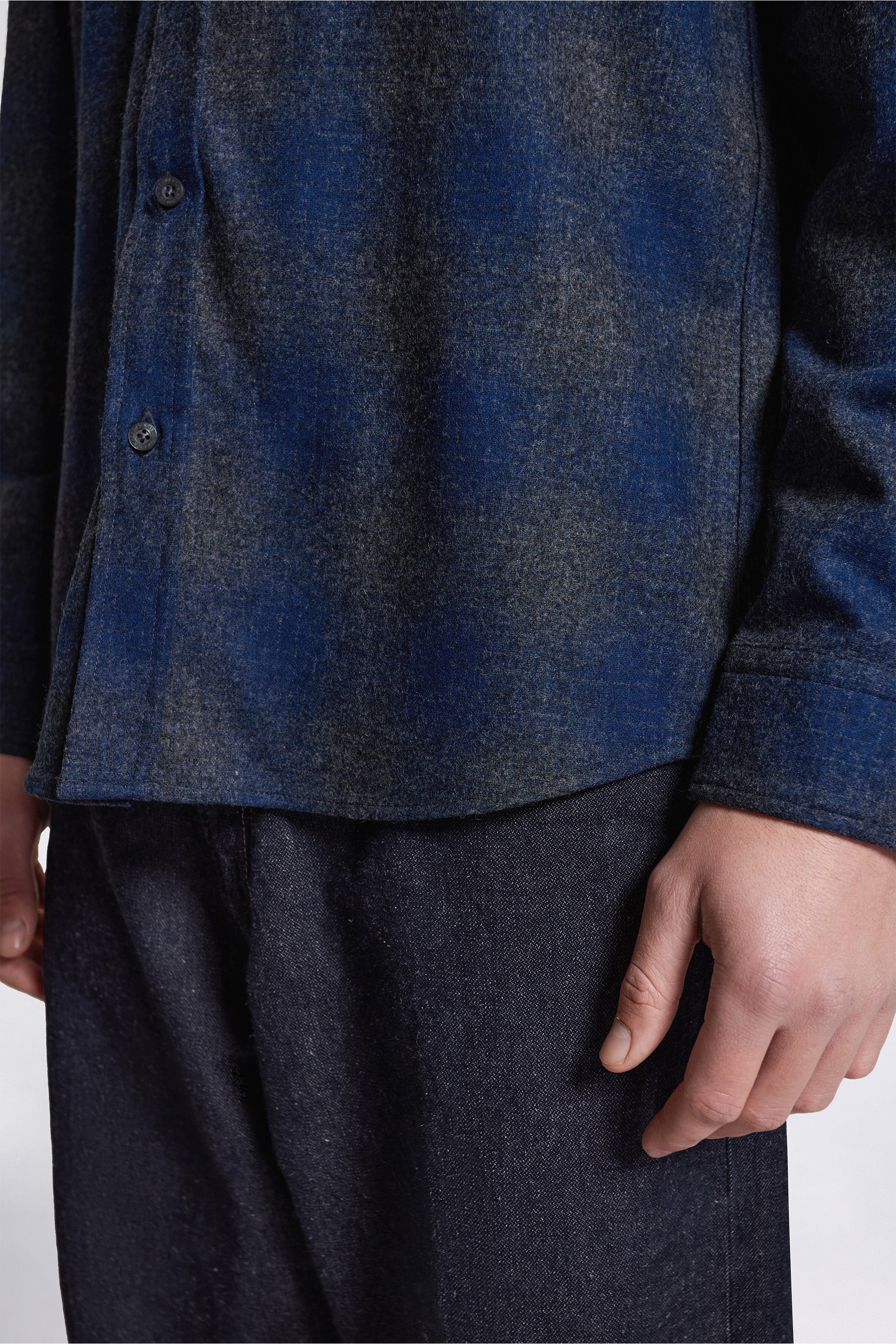 Trail Shirt Navy/Oxford Mix Ombre