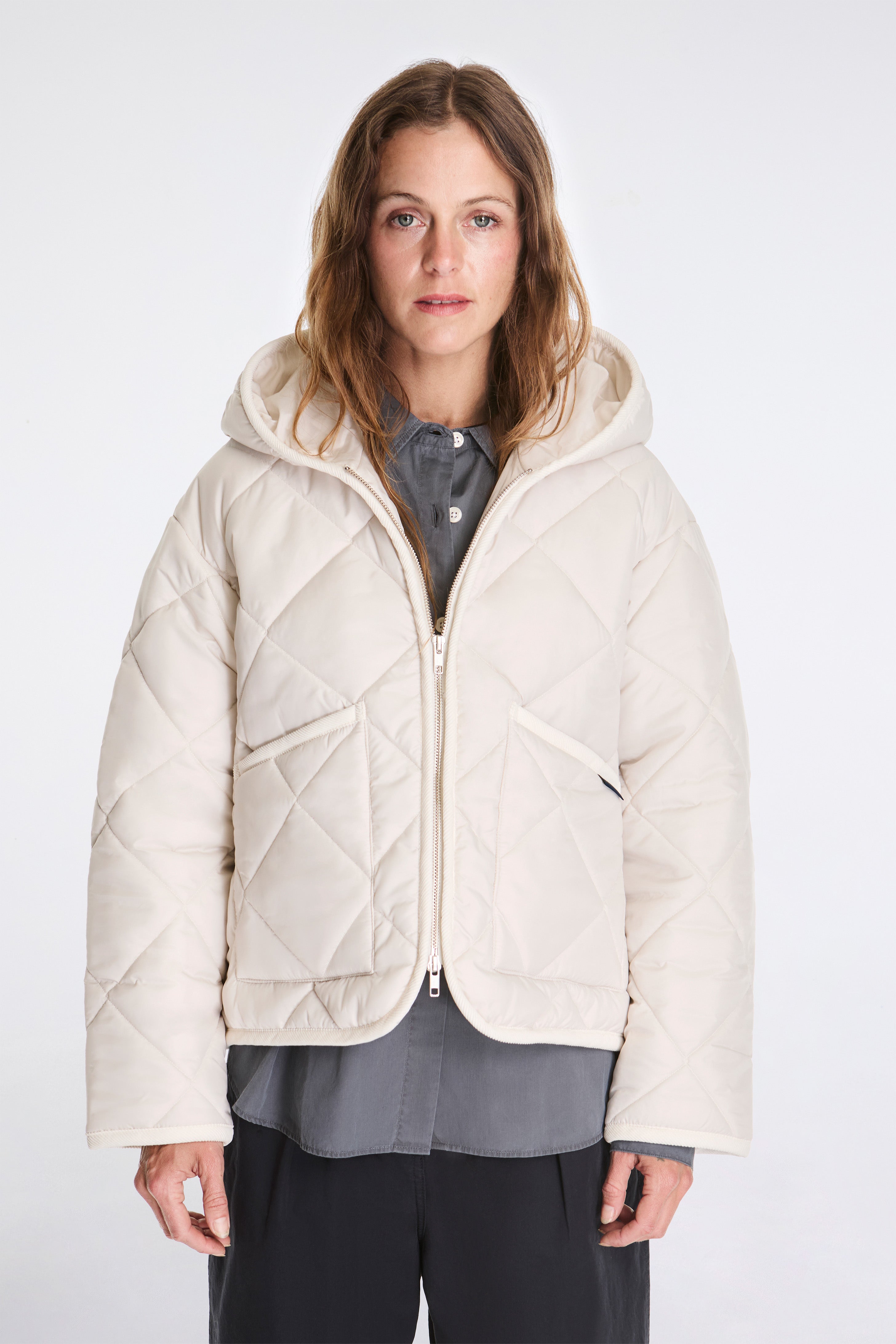 Big Quilt Zipped Craydon Womens Moonbeam/Silver