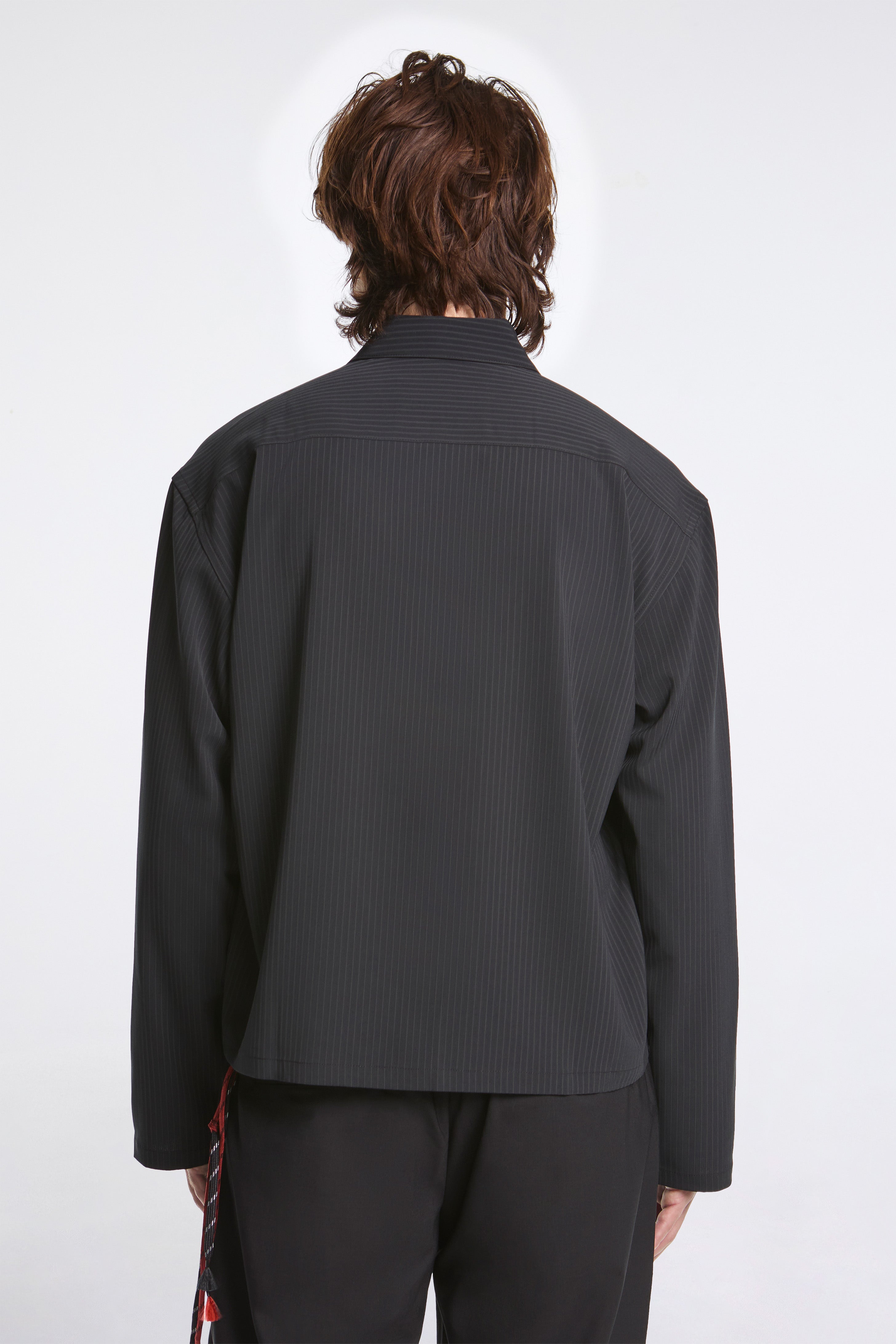 L/S Cropped Casual Shirt Navy