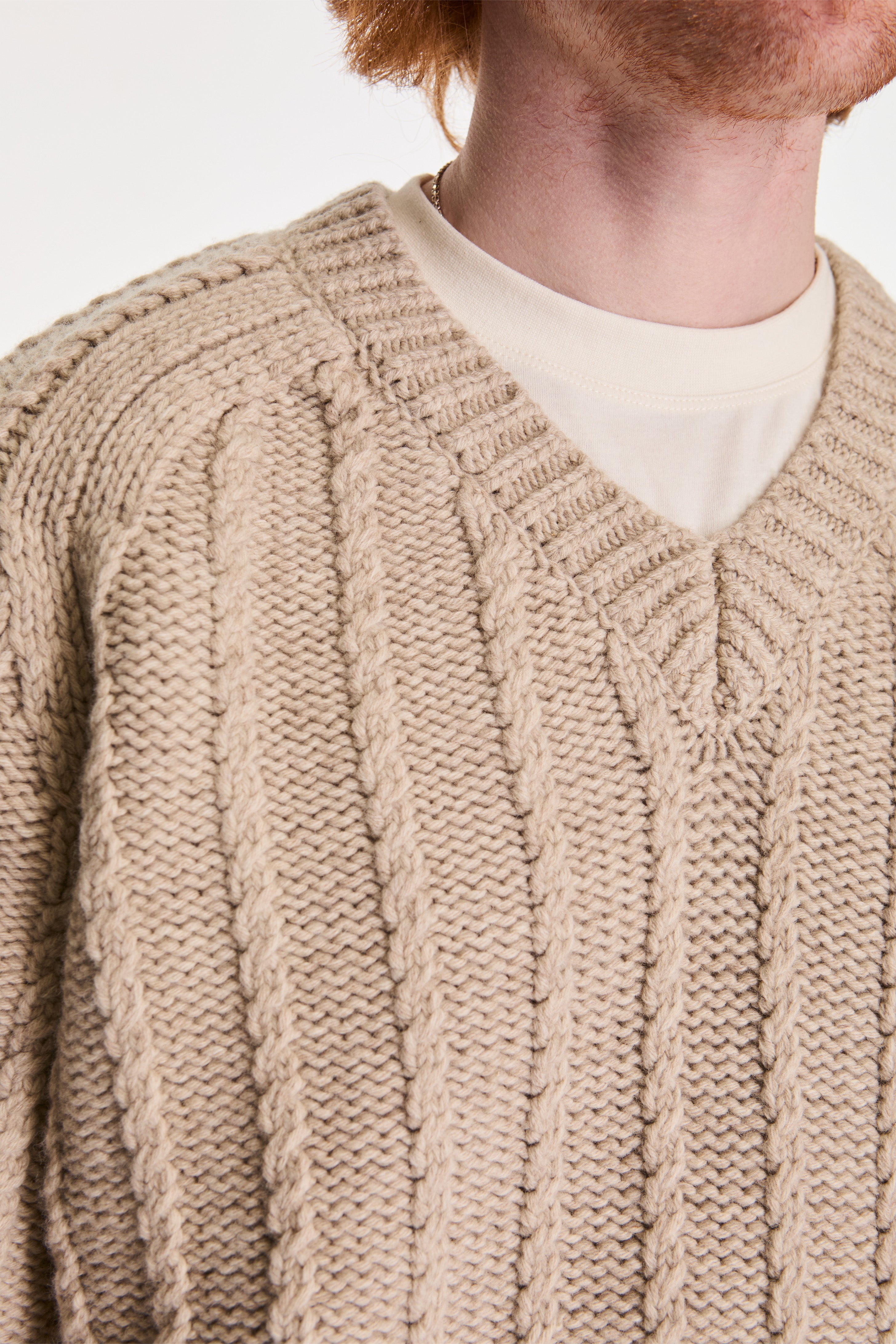 Sussex Knit Italian Virgin Wool Oatmeal
