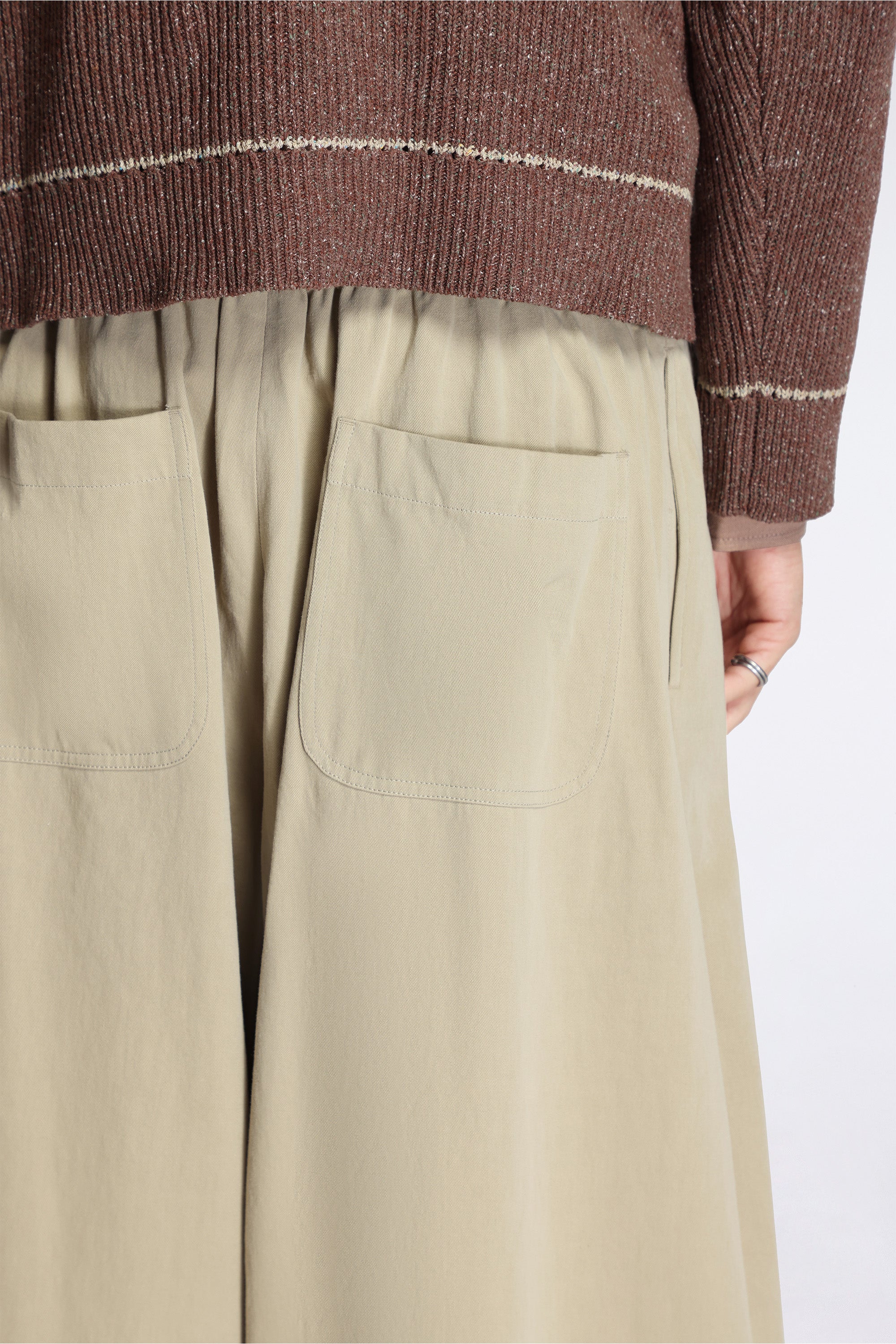Cocoon Pant Khaki Cotton Hemp Twill