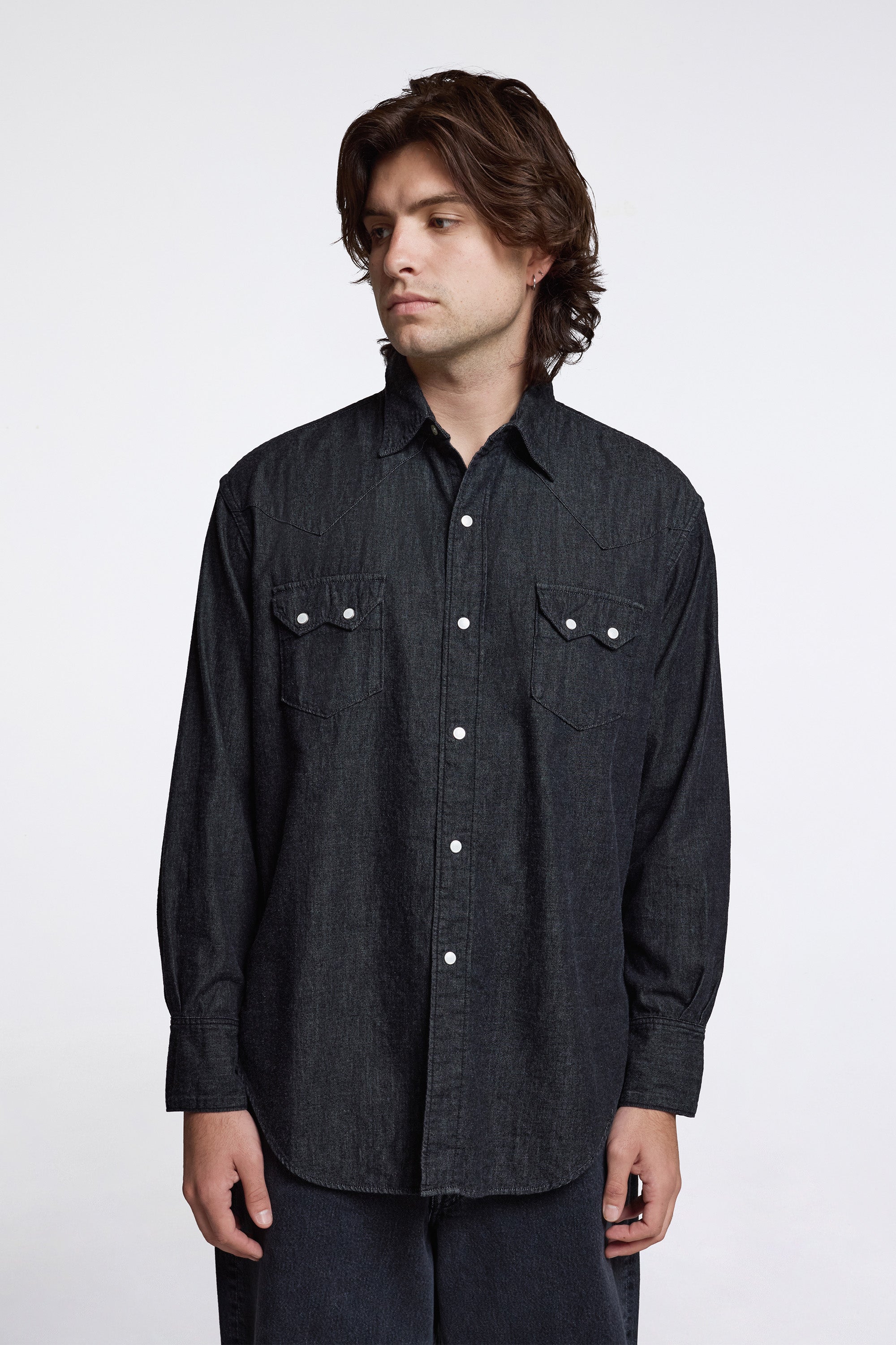 Western Shirt Black Denim