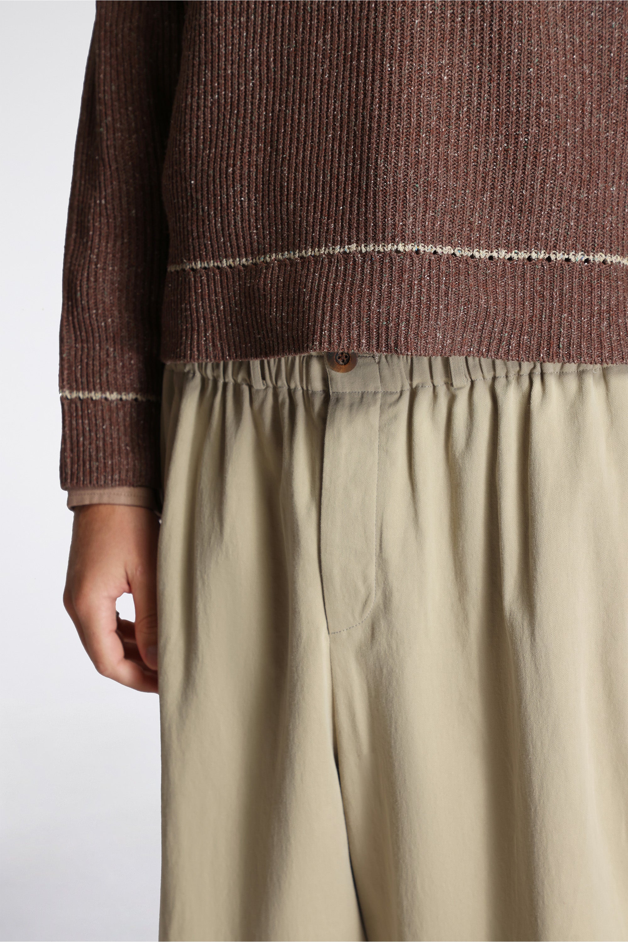 Cocoon Pant Khaki Cotton Hemp Twill