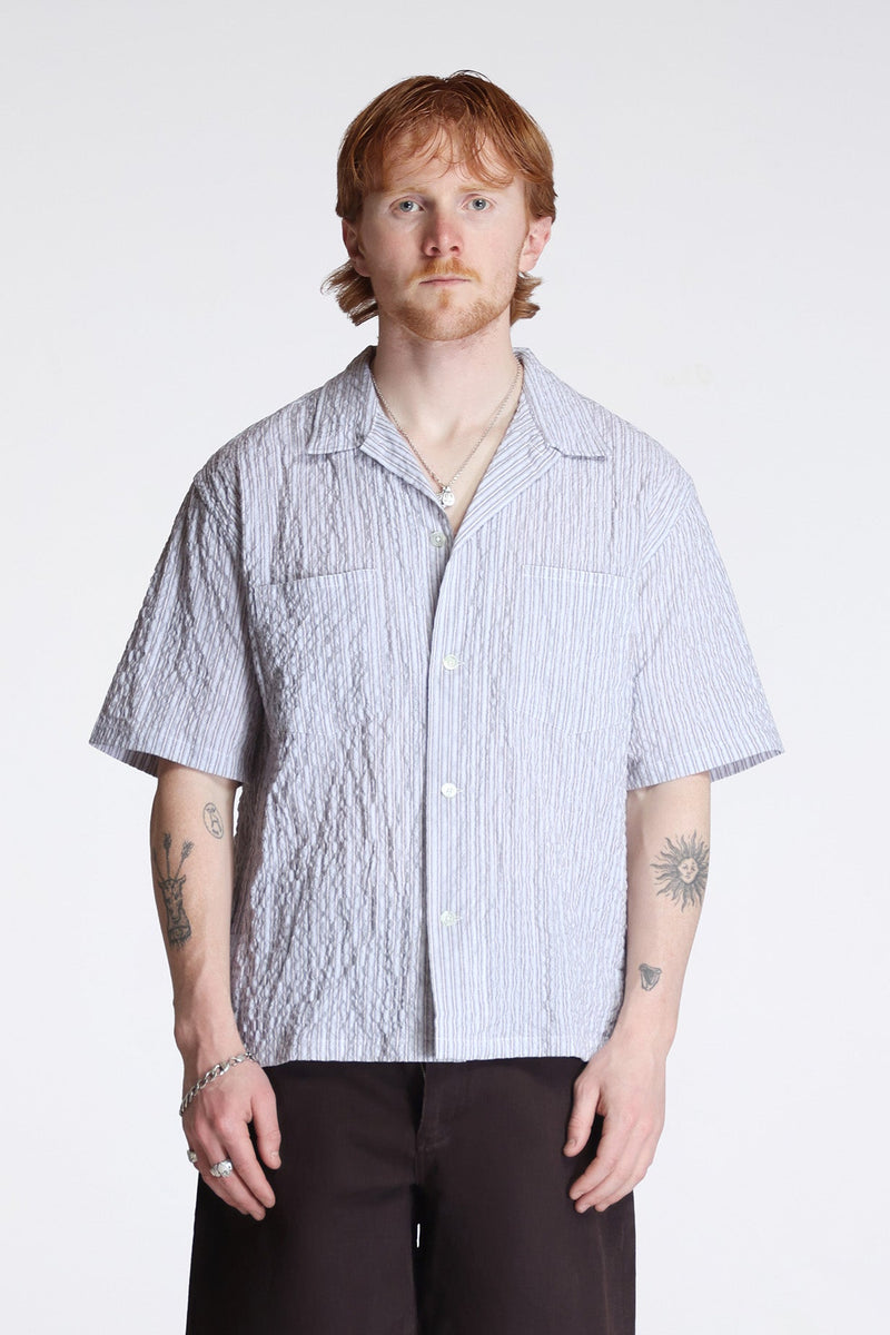 Mols Striped SS Camp Shirt Multi Color Stripe