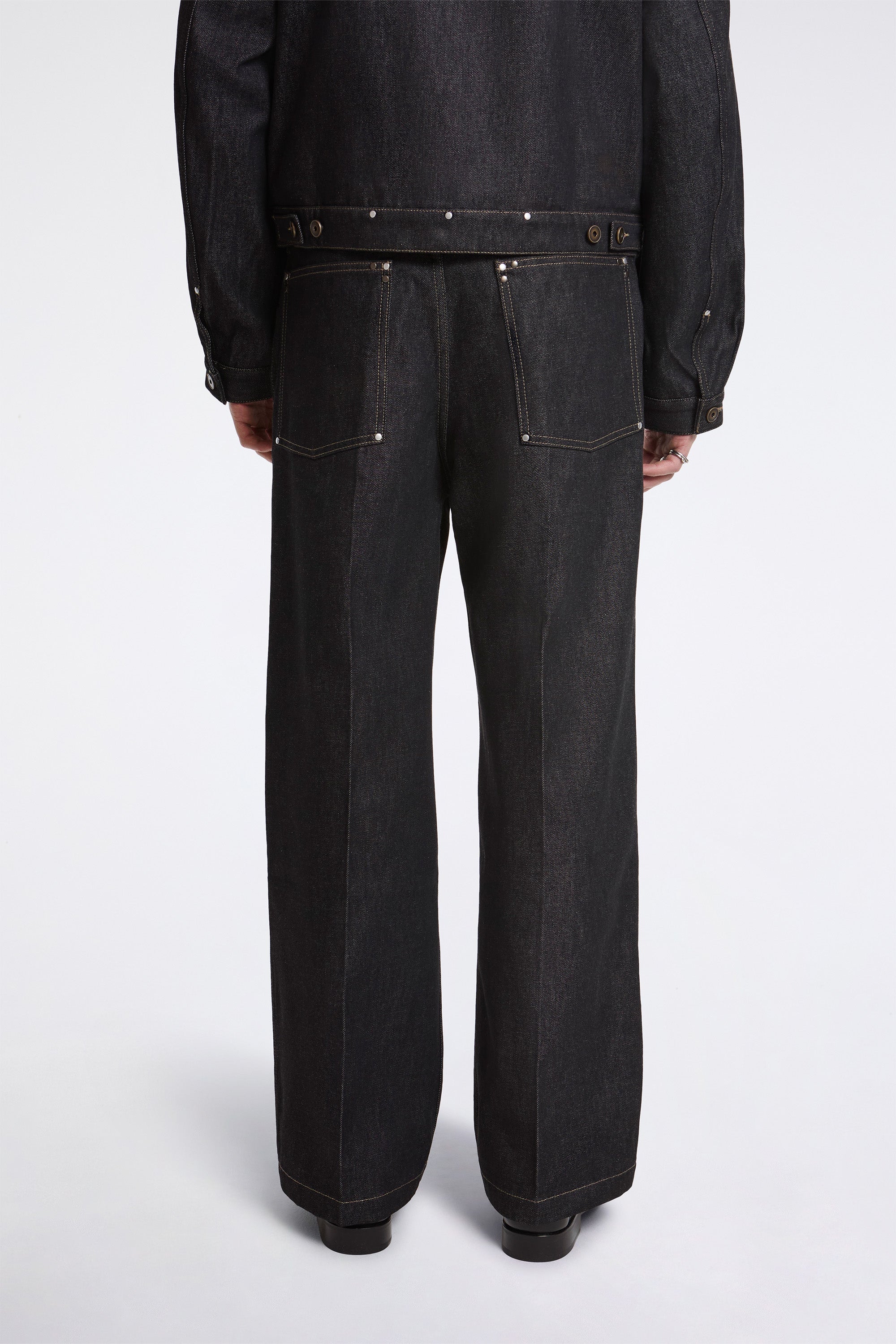 Wide Pants With Studs Slate