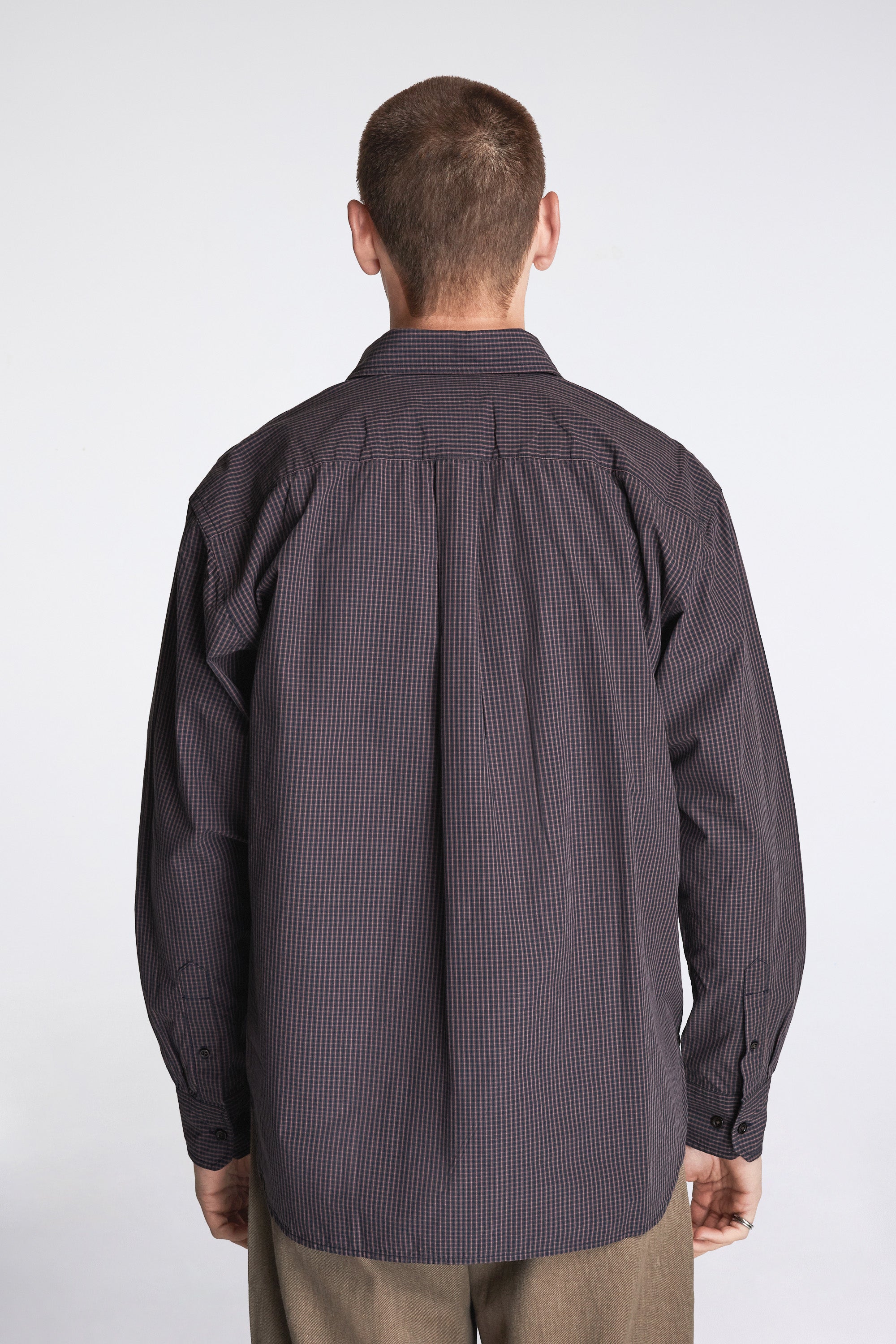 Norse Projects Espevik Oversize Poplin Check Shirt Dark Navy Check