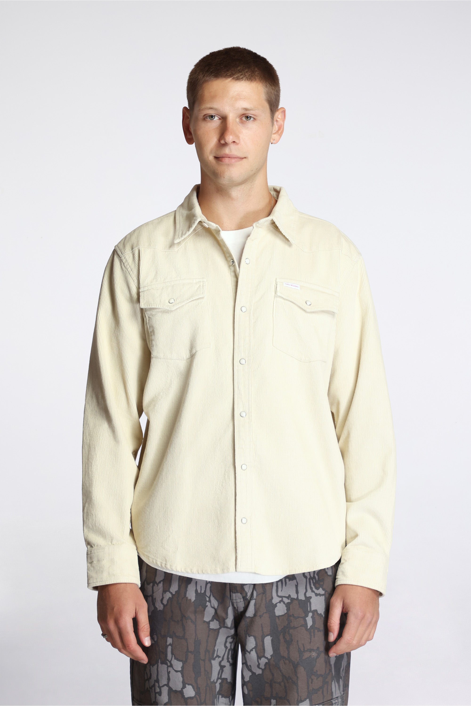 Mountain Shirt Corduroy Mens Bone White
