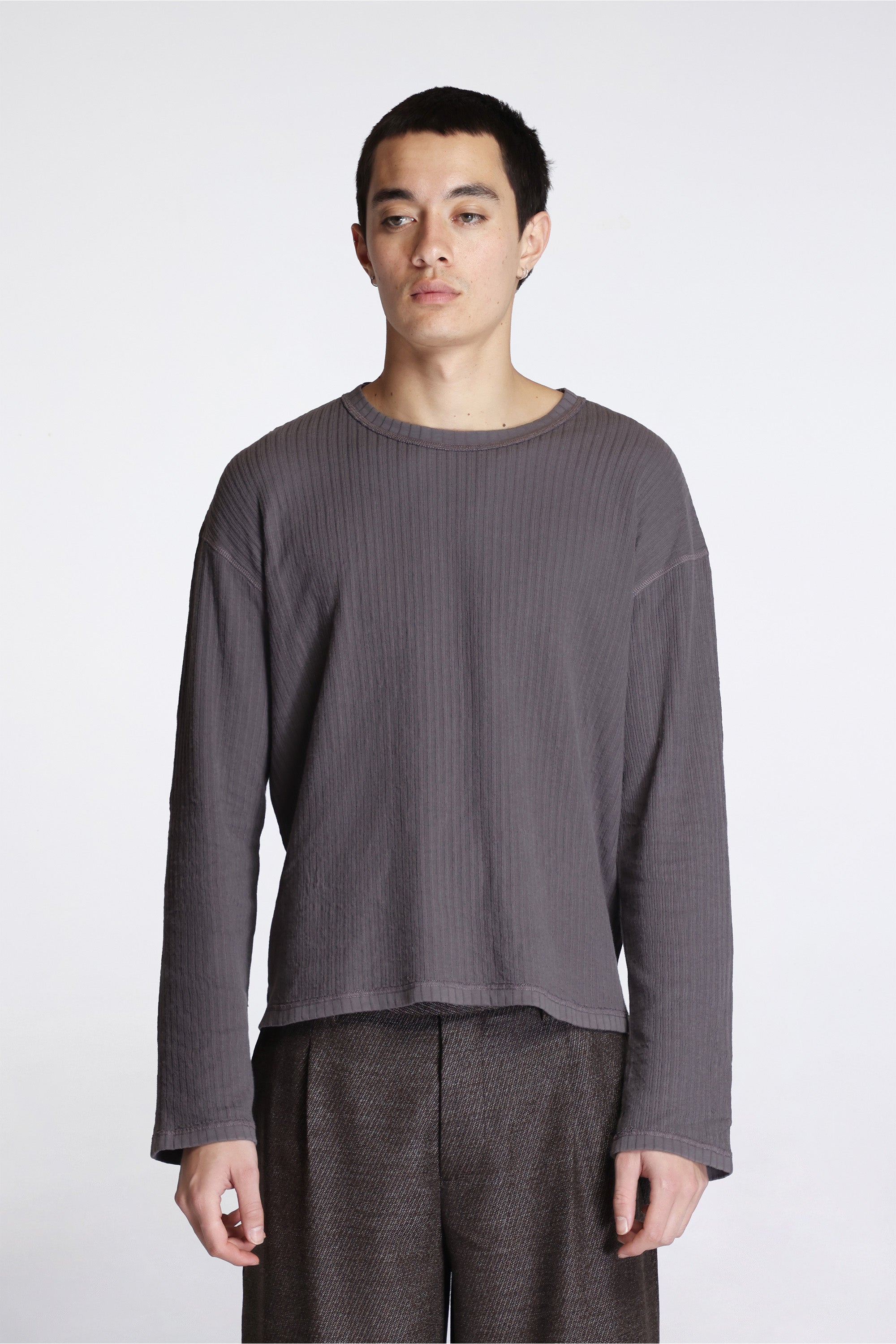 Reverse Rib Sweater Murkey Grey