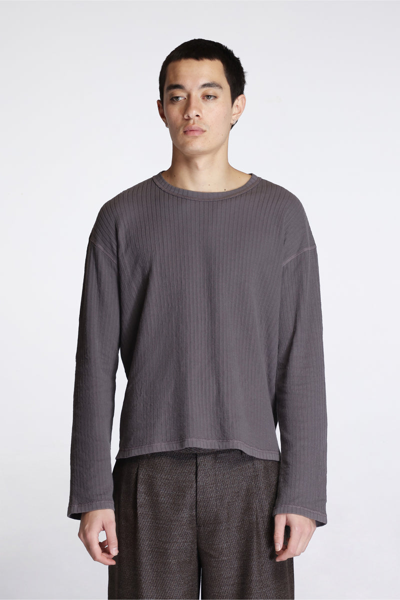 Reverse Rib Sweater Murkey Grey