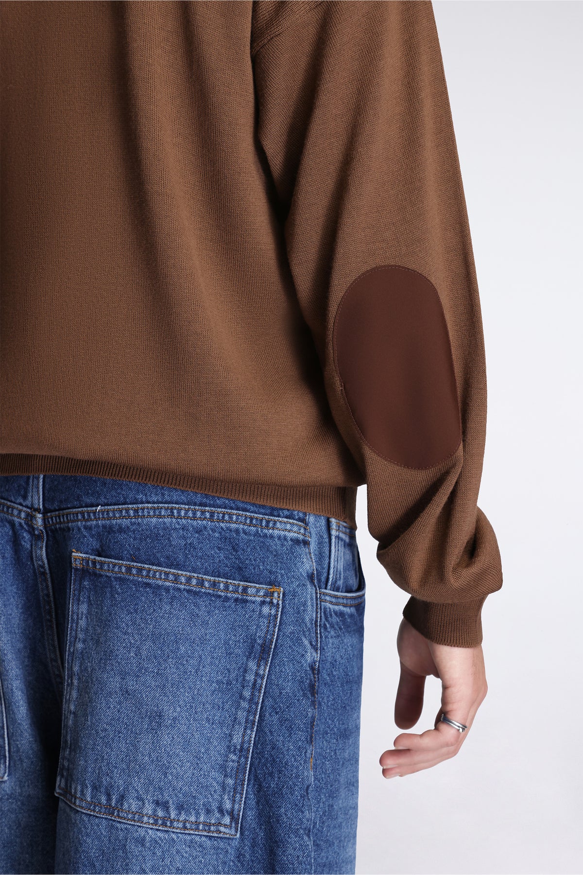 Merino Wool Quarter Zip Sweater Espresso