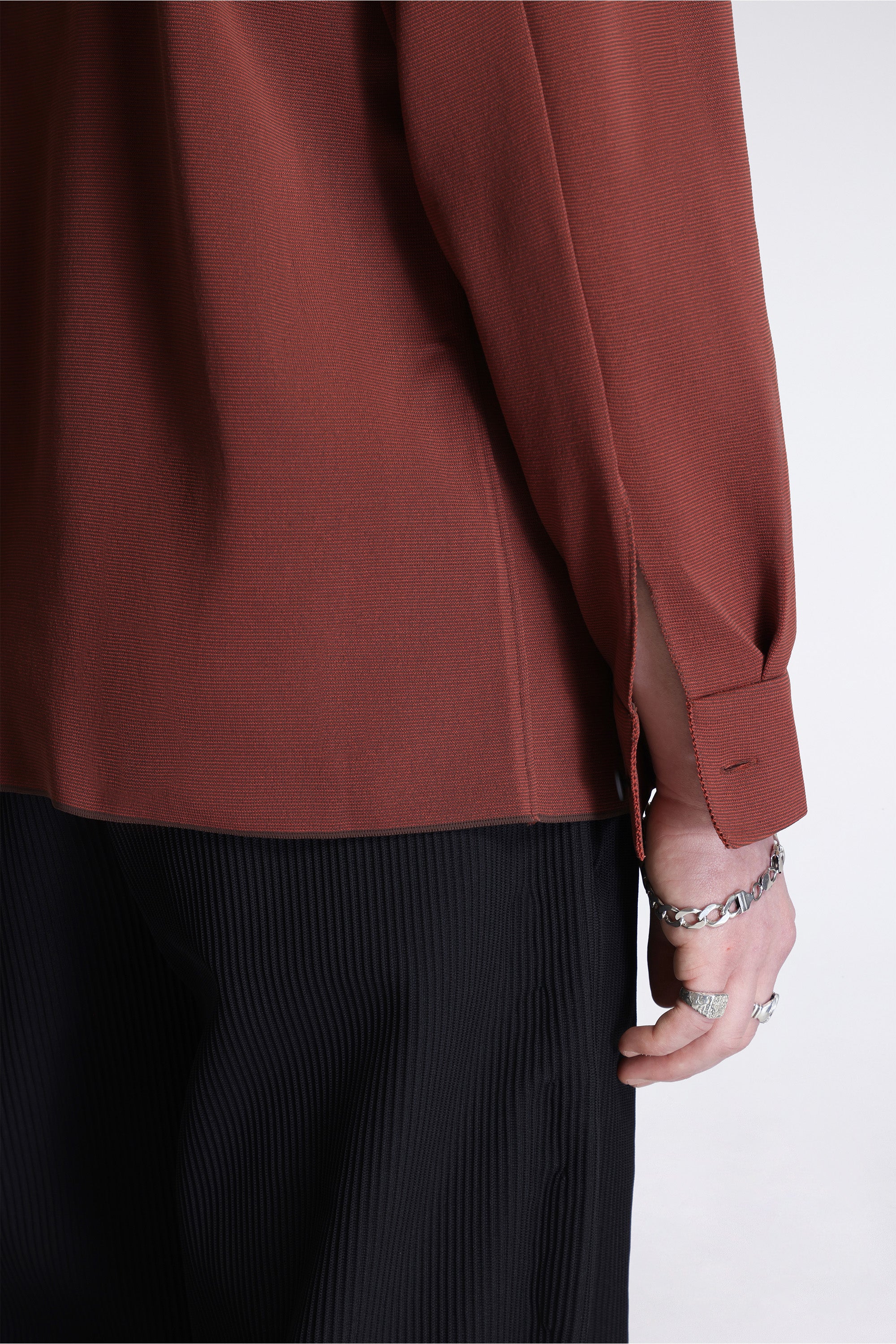 Soft Milan Covered Placket Shirt Auburn