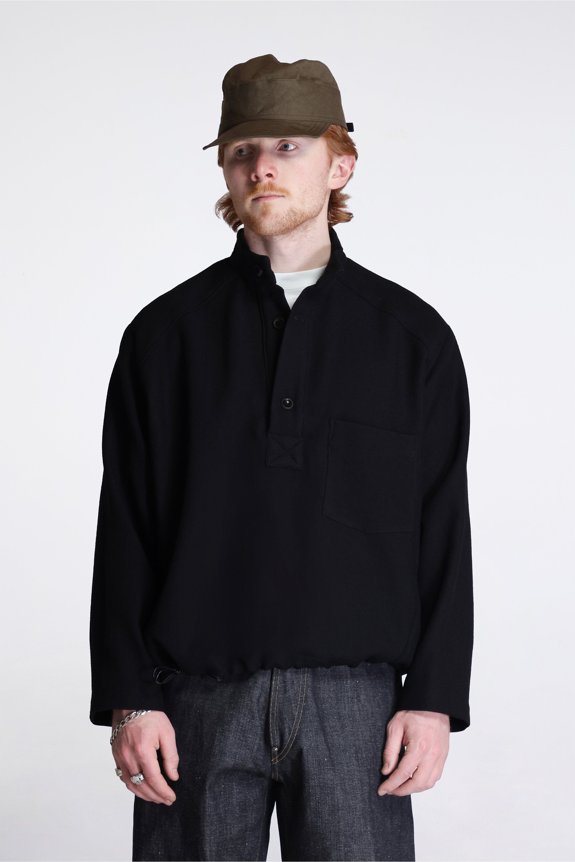 Work Smock Wool Serge Black