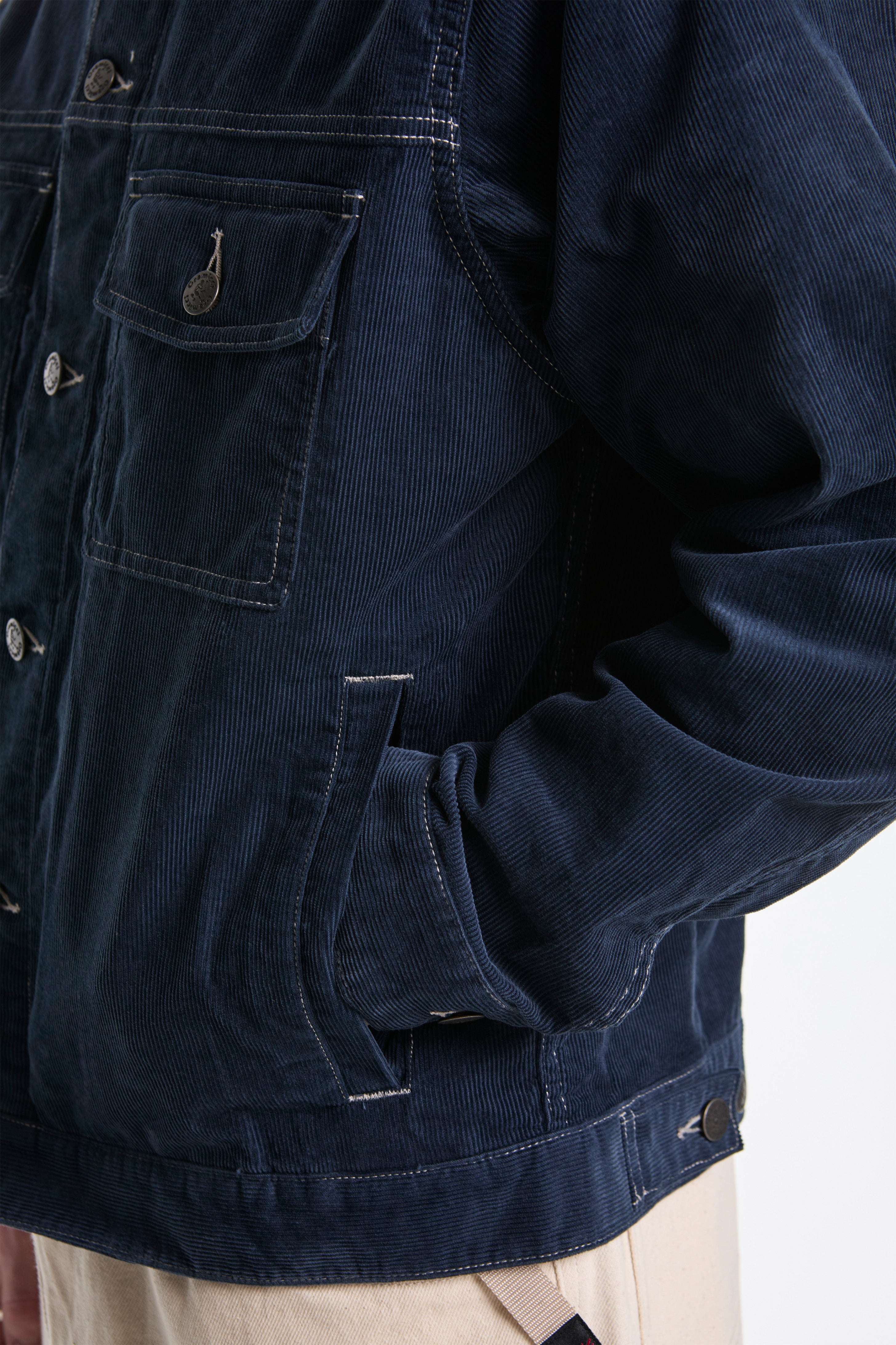 Corduroy Trucker Jacket Navy