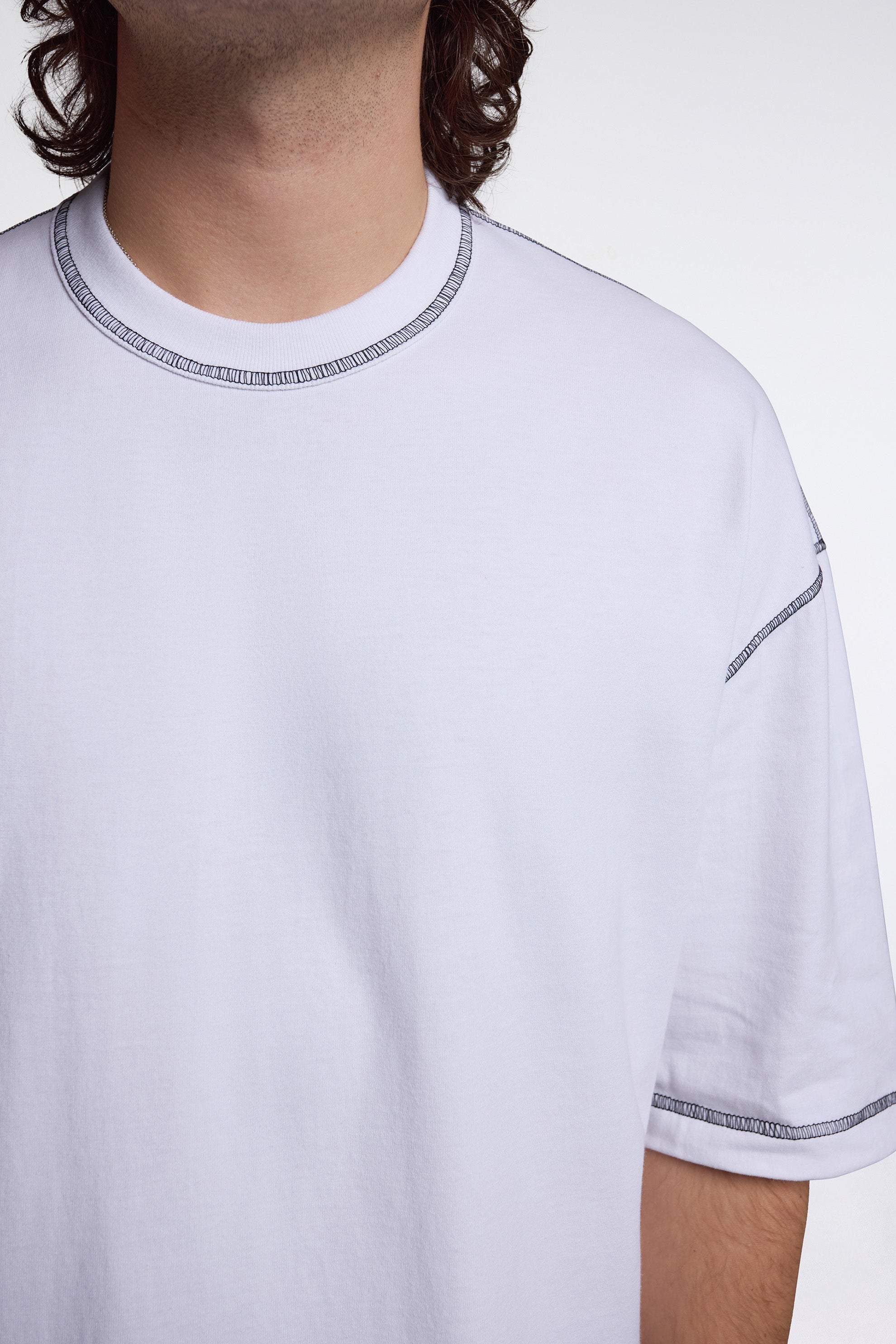 Contrast Stitch T-Shirt White