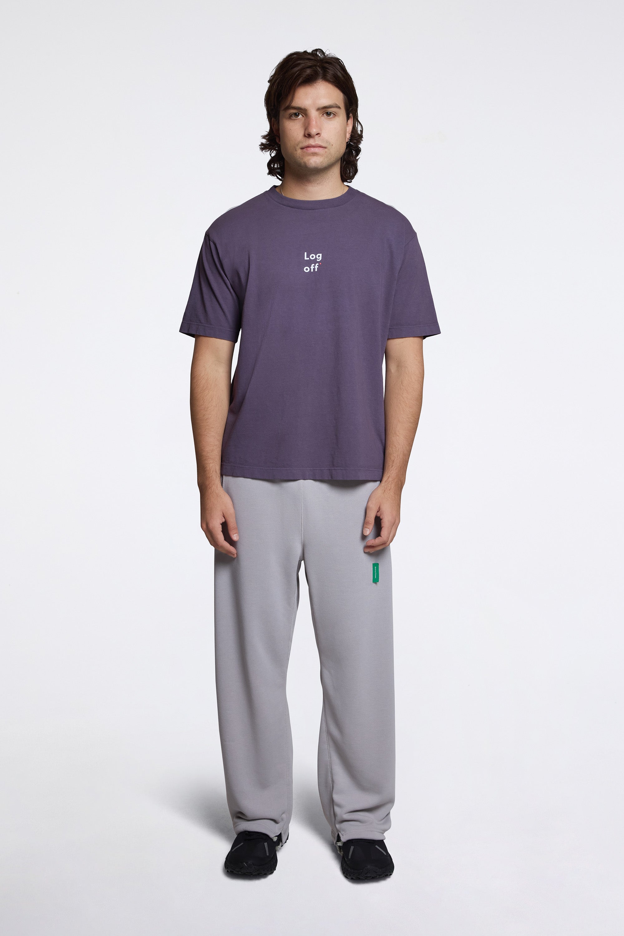 California Cotton Tee Log Off Vintage Plum