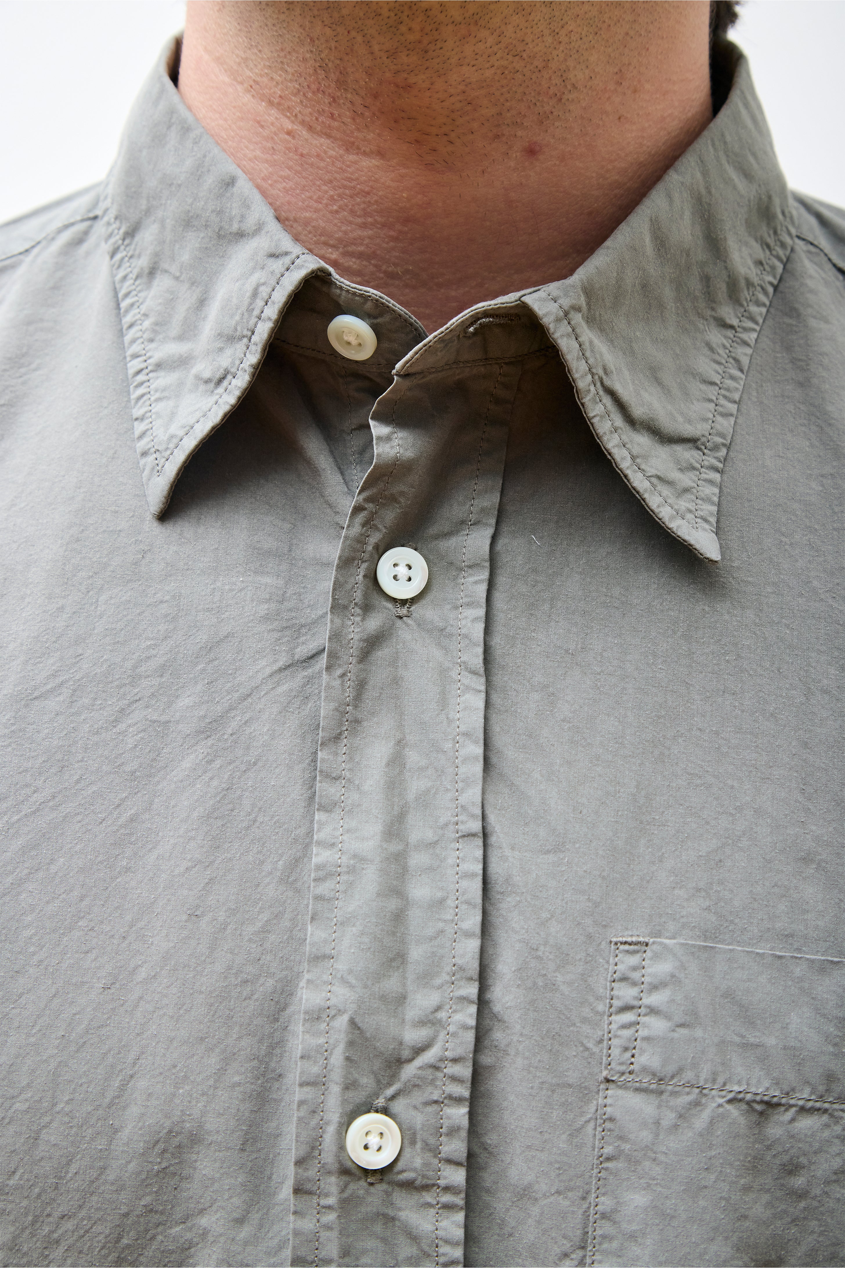 Ole Cotton Tencel Shirt Mid Khaki