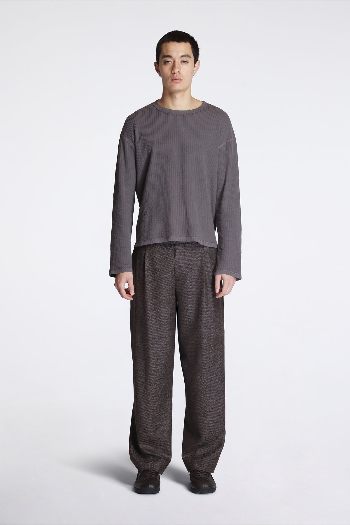 Reverse Rib Sweater Murkey Grey