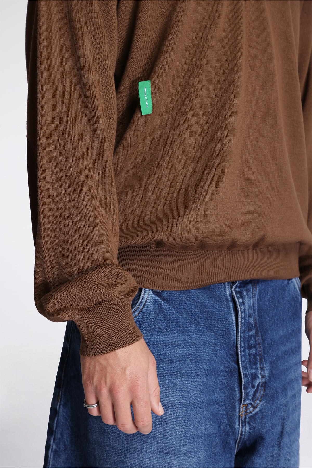 Merino Wool Quarter Zip Sweater Espresso