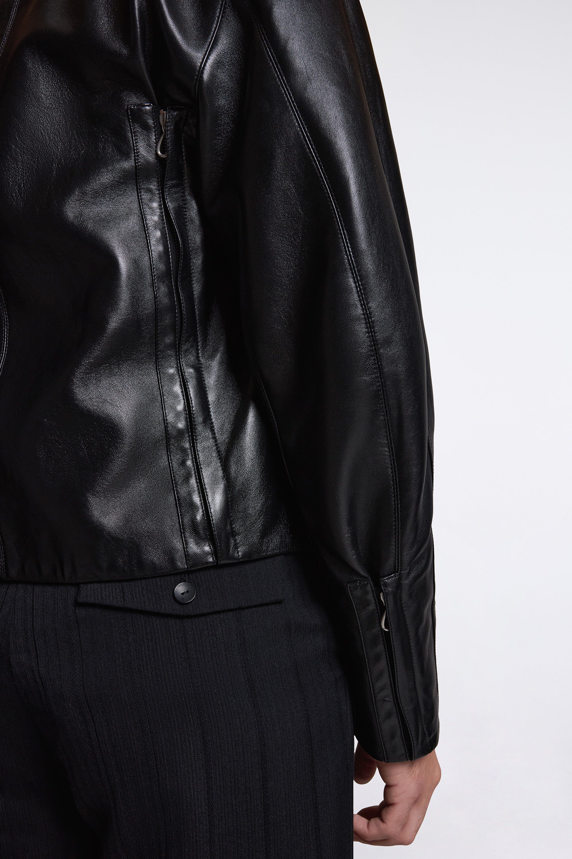 Lur Leather Jacket Smokey Black