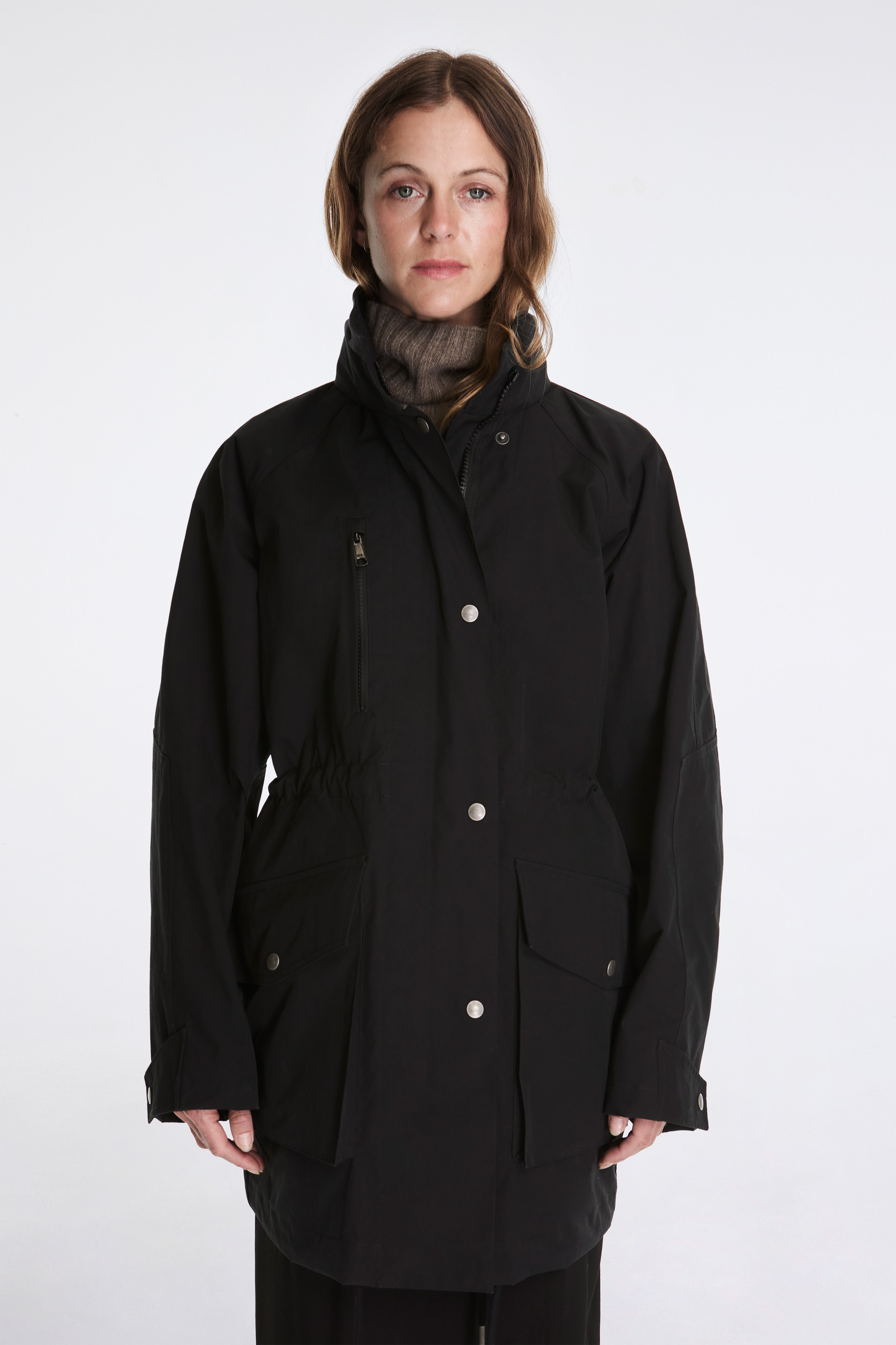 MHL Stand Collar Parka Black