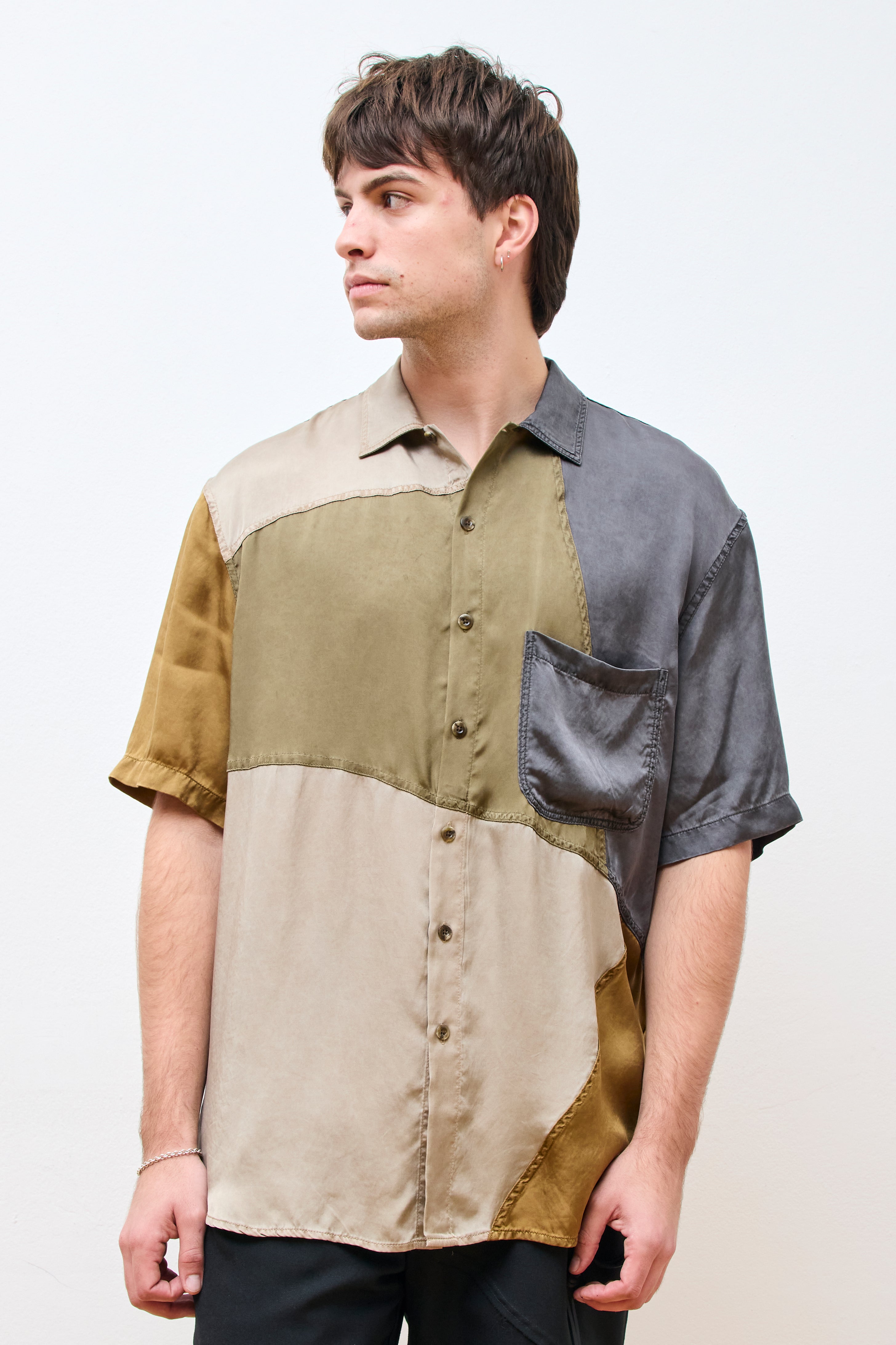 S/S Oversized Shirt Vintage Cupro Multi
