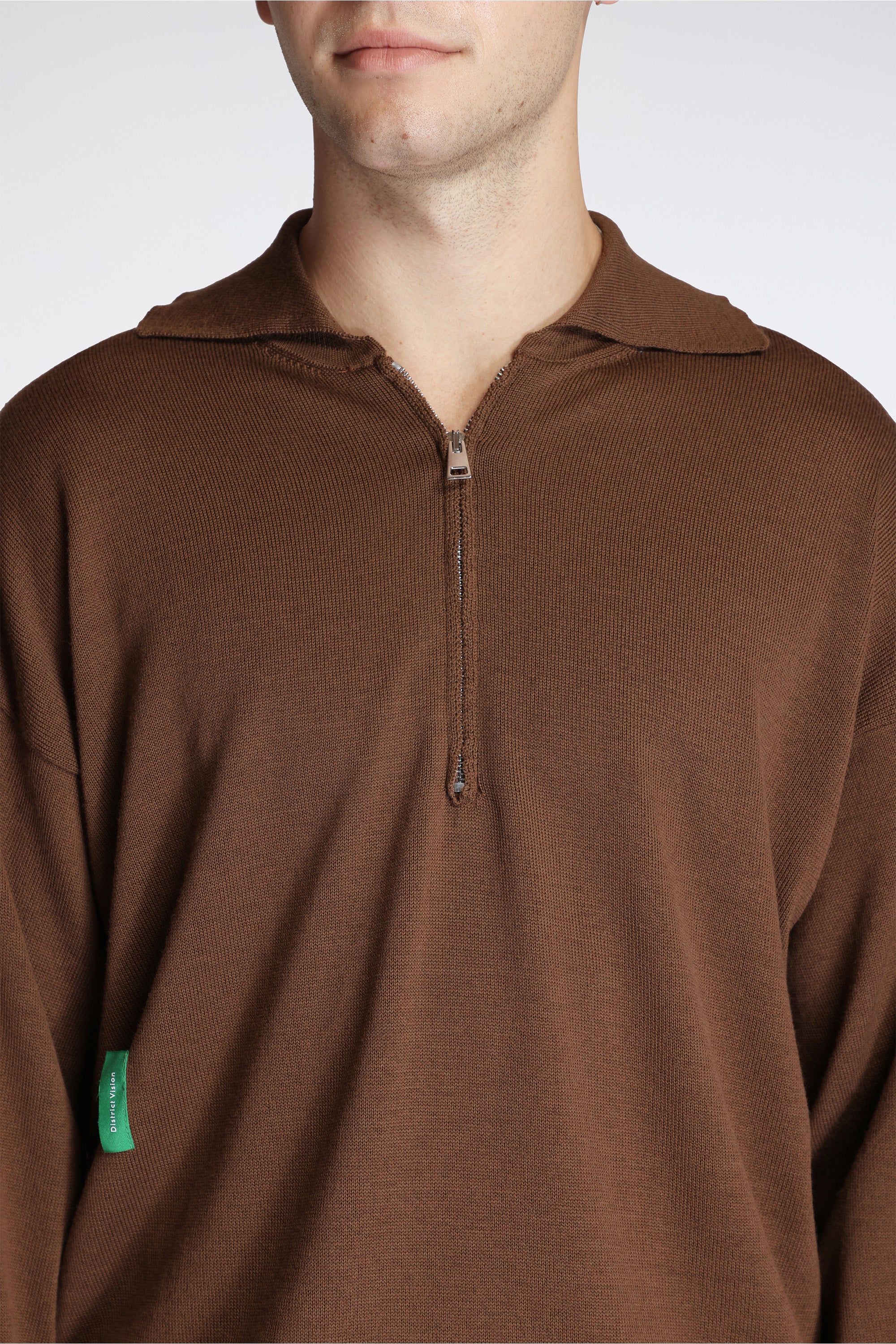 Merino Wool Quarter Zip Sweater Espresso