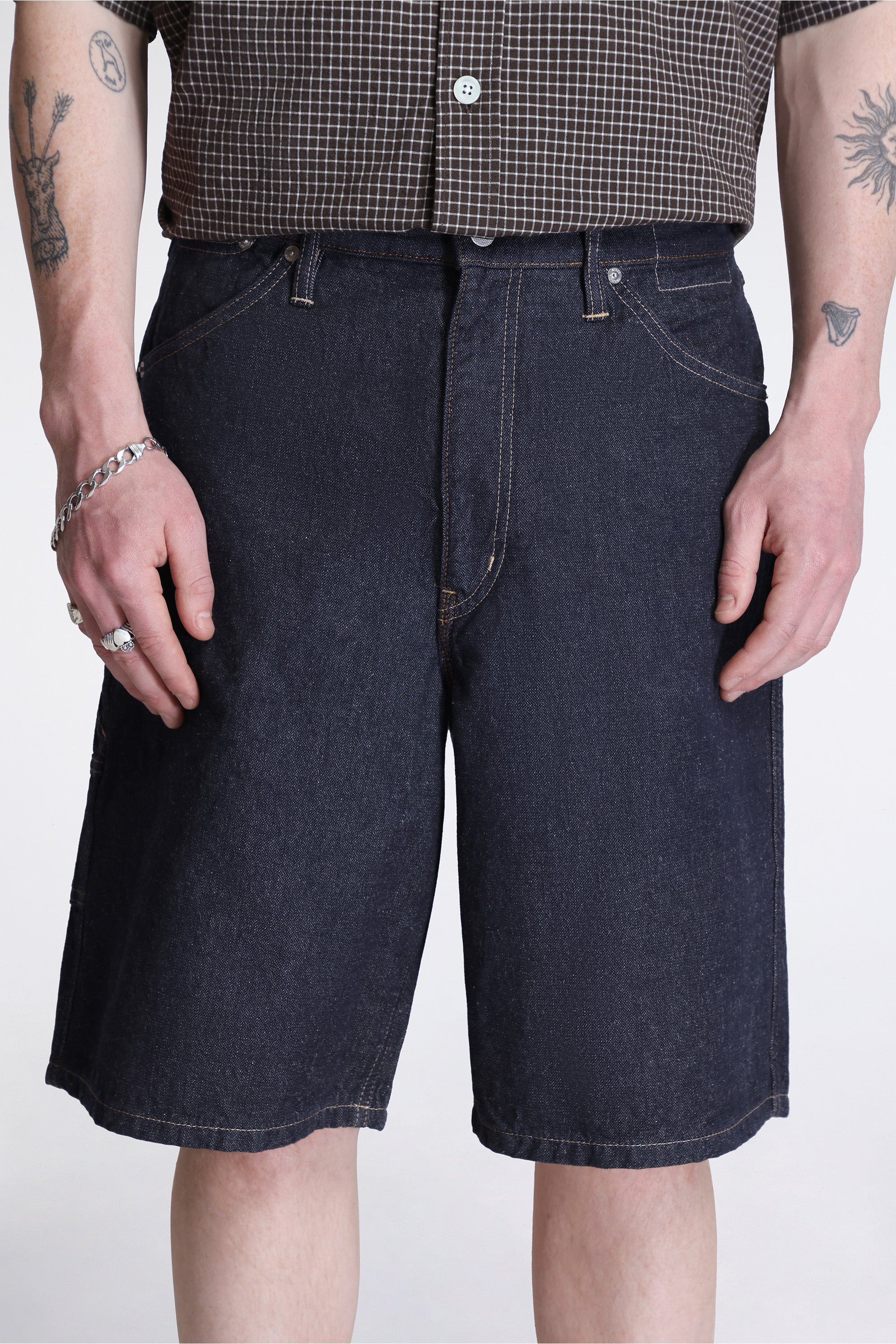 Nordtorp Broken Twill Cotton Linen Denim Short Indigo