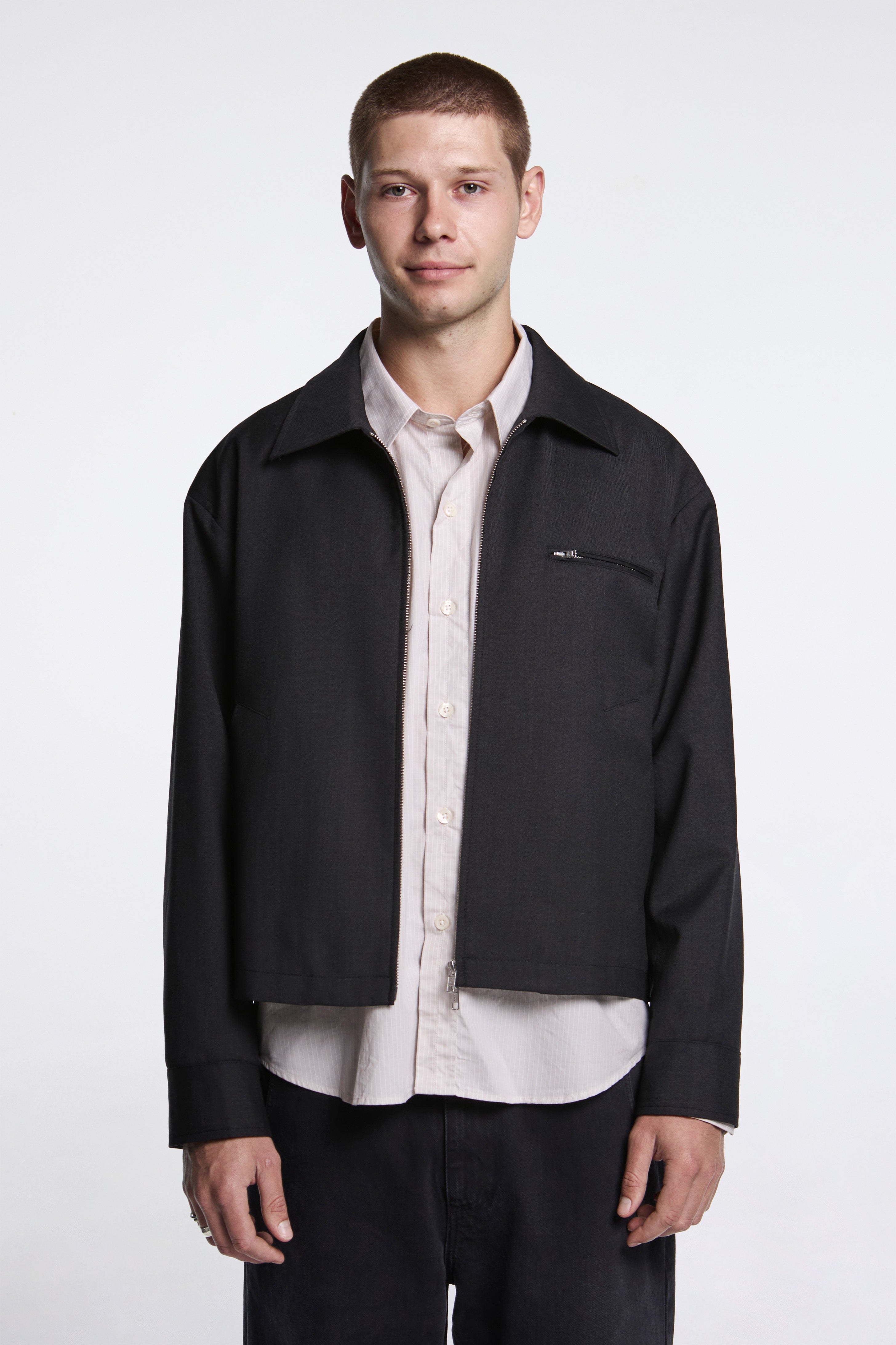 Postal Jacket Anthracite Wool