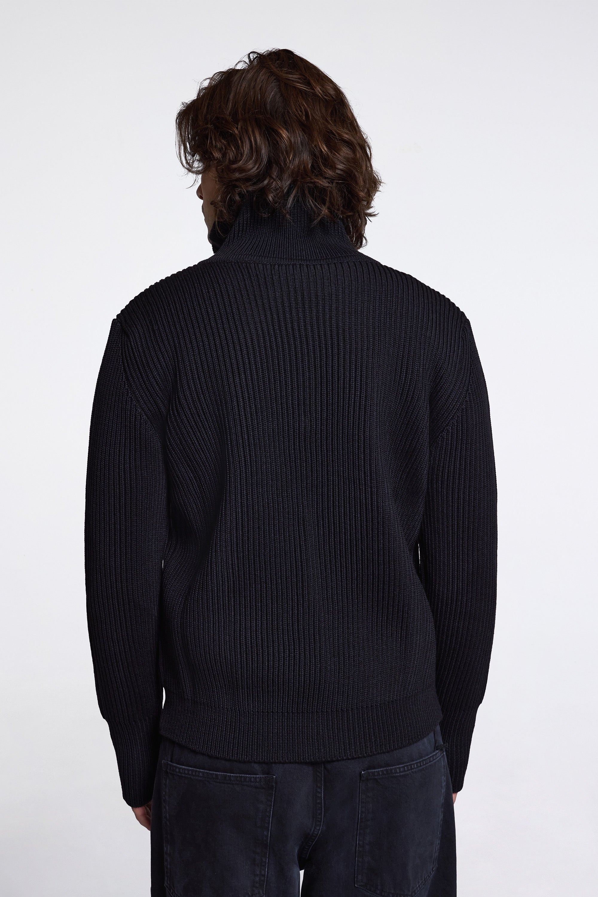 Navy Half-Zip Black