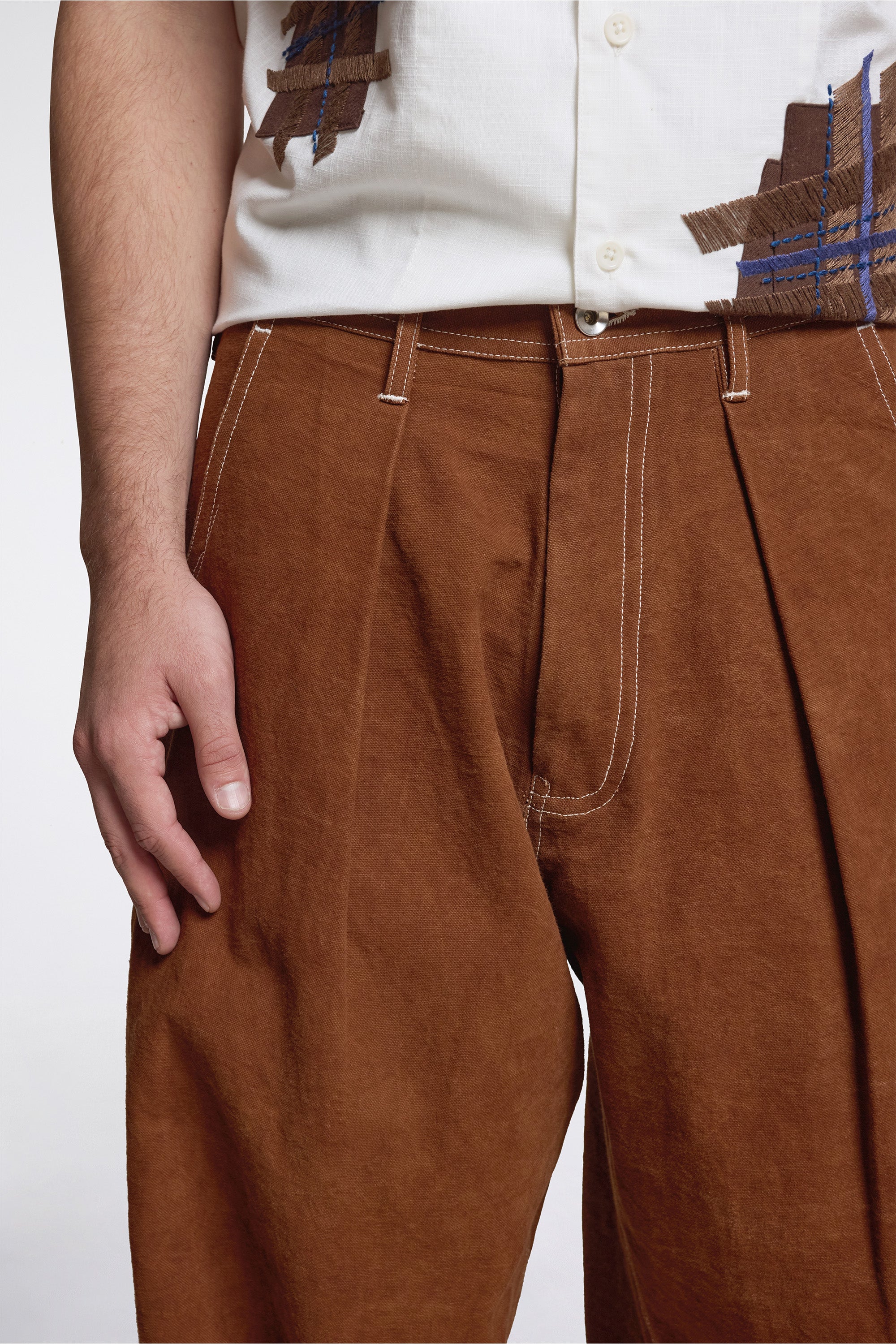 Lush Pants Brown Wonky-Wear Brown Wonky-Wear