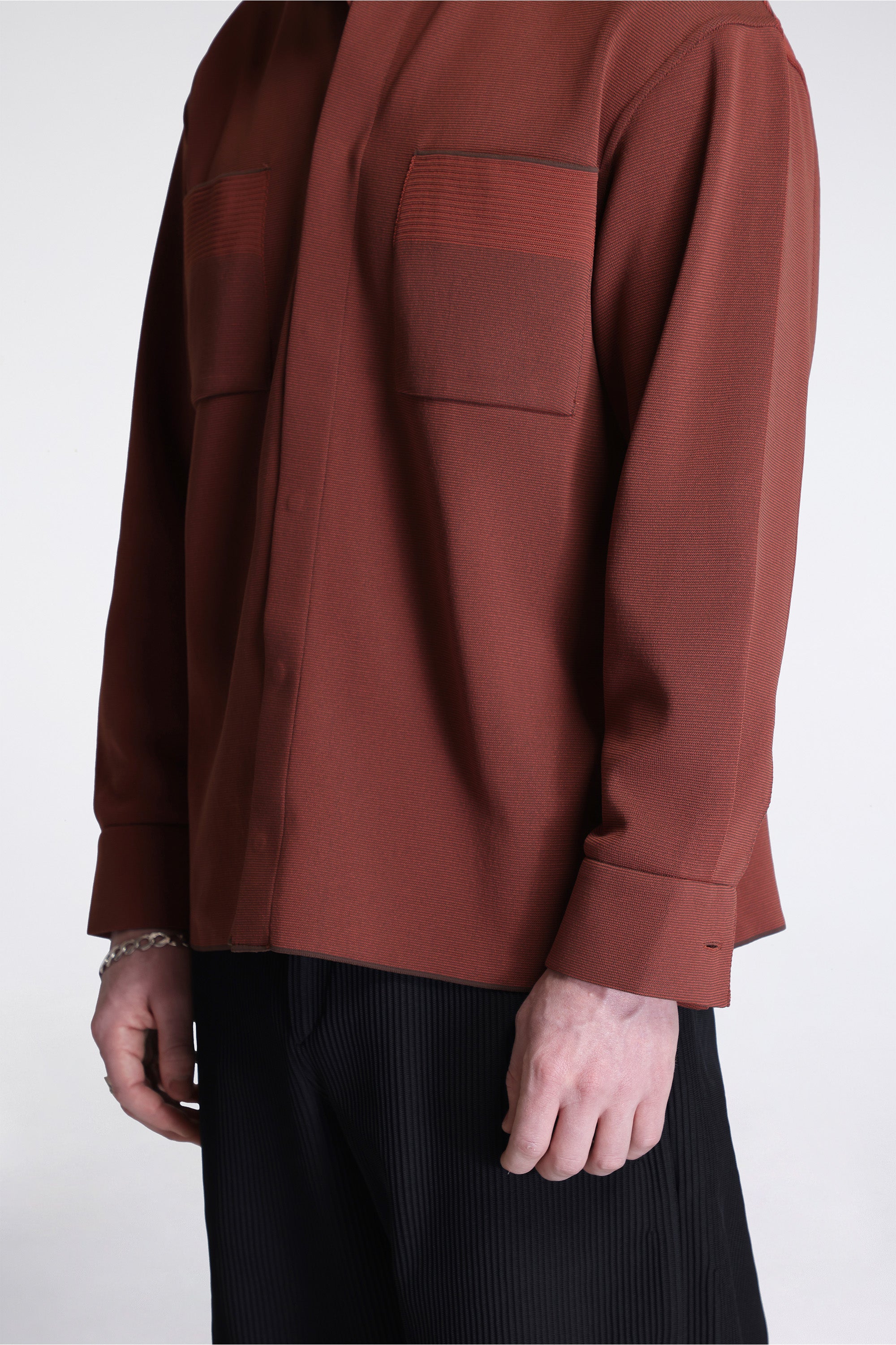 Soft Milan Covered Placket Shirt Auburn