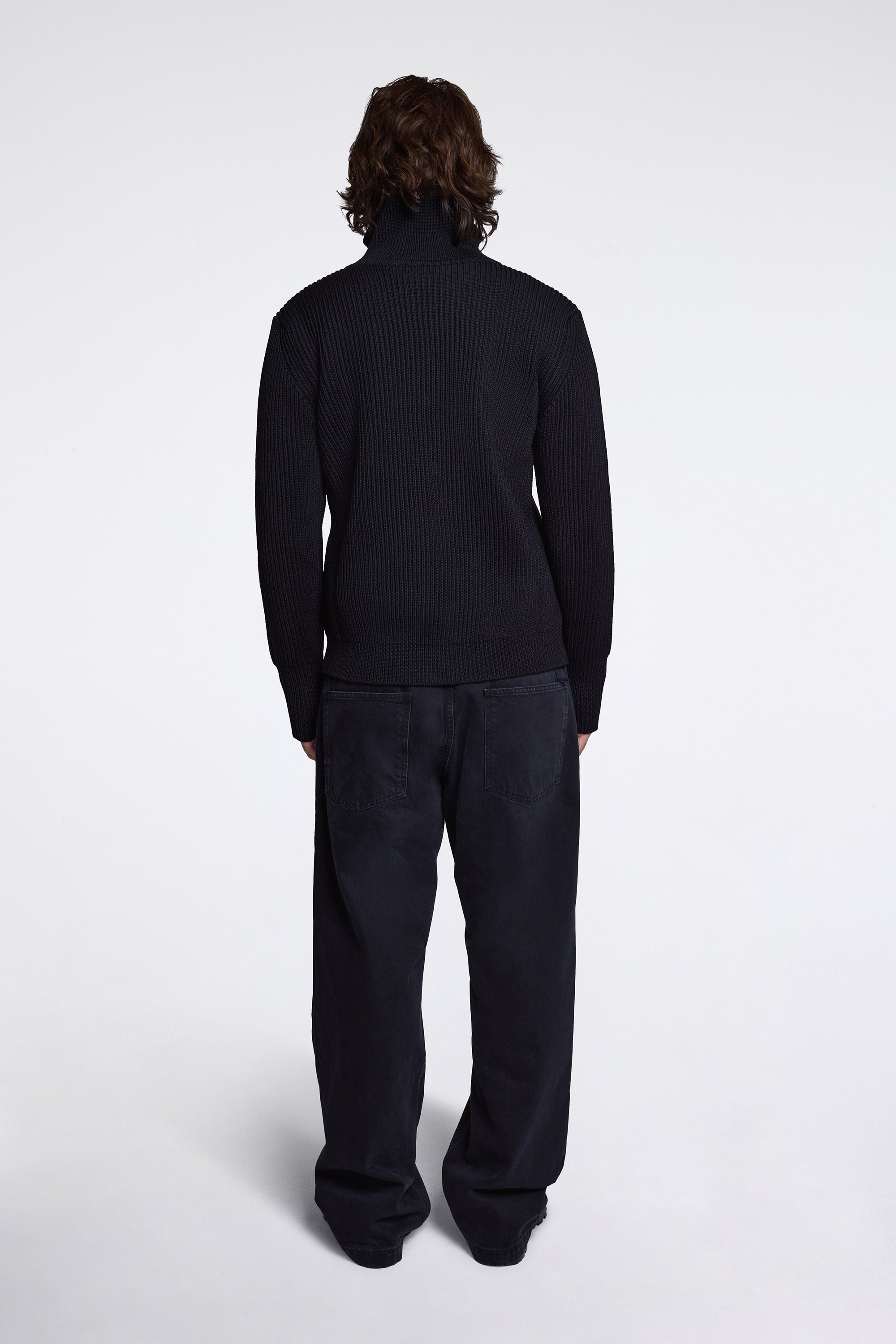Navy Half-Zip Black