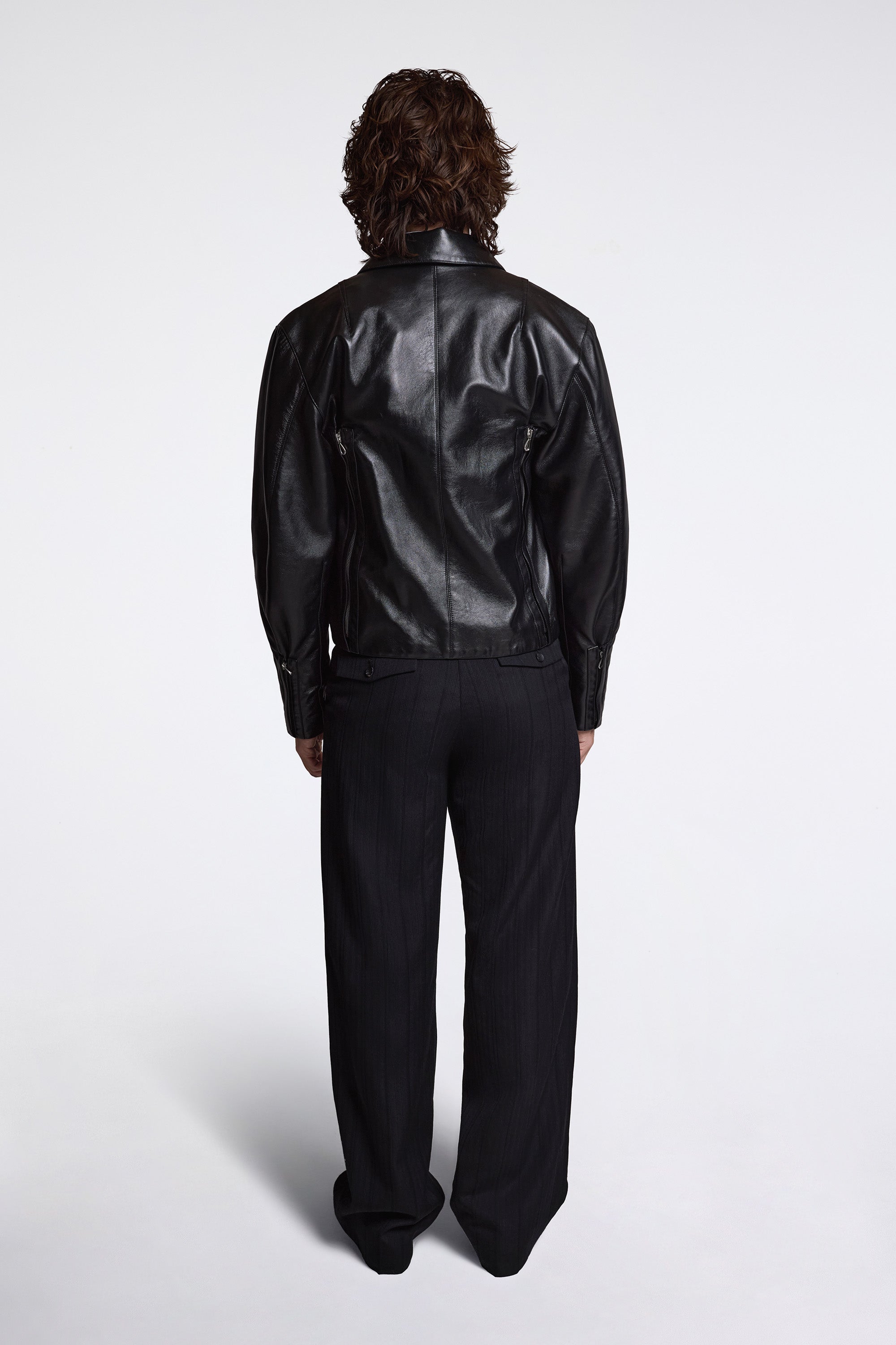 Lur Leather Jacket Smokey Black