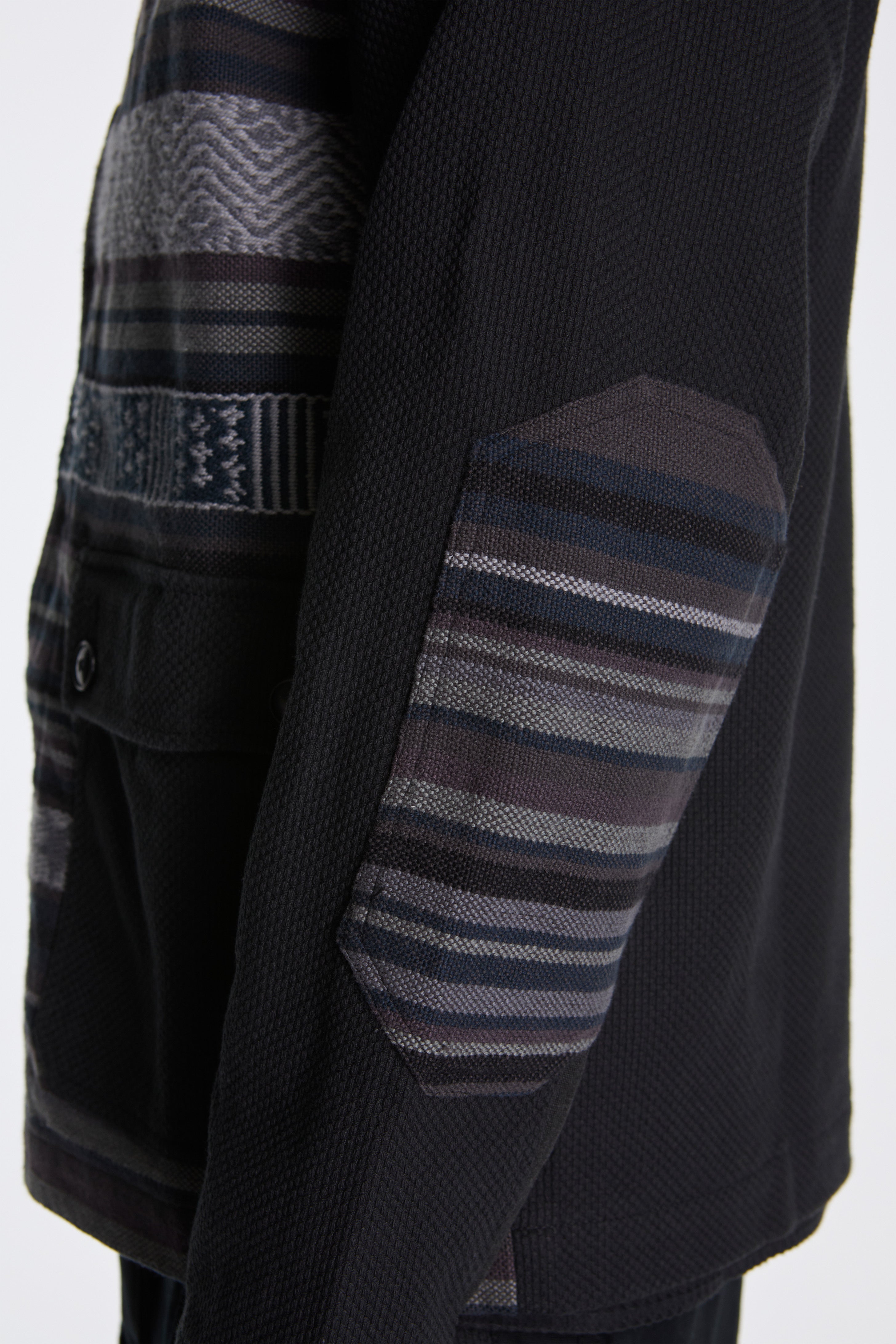 Upcycled Shawl Chore Jacket Black