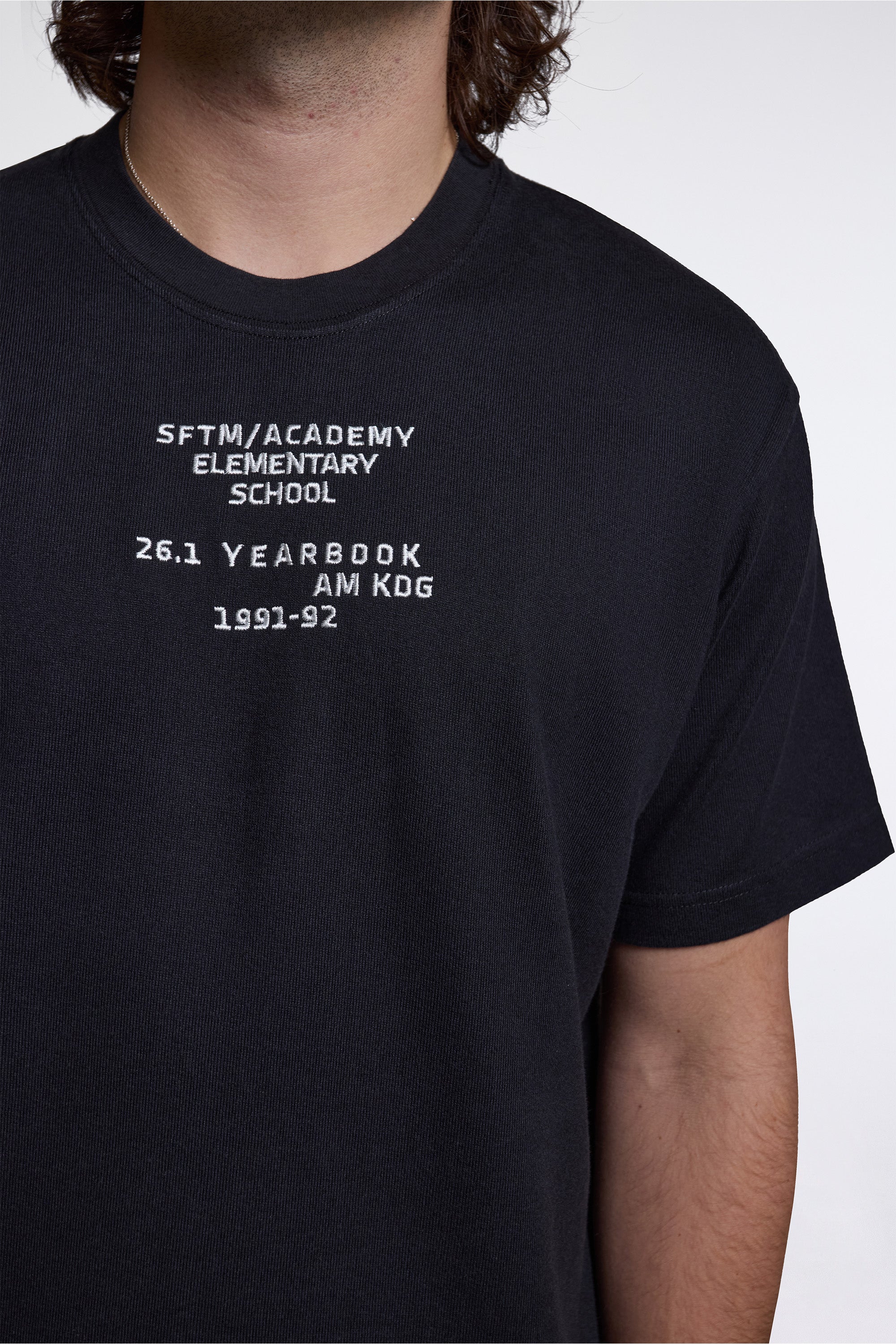 Sftm / Academy'' Vintage Tee Overdye Black