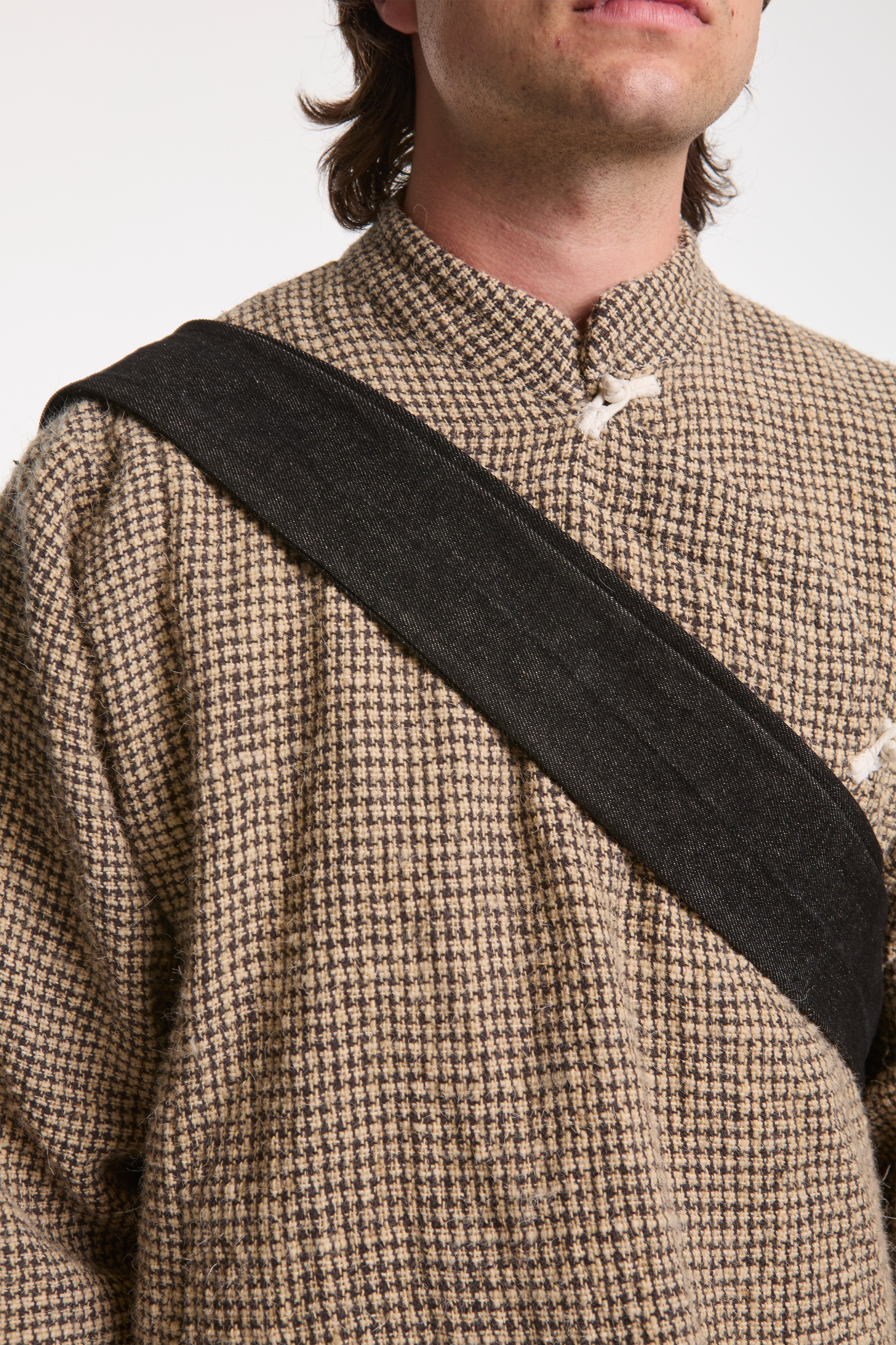 Double Tote Bag Kojima Denim Black