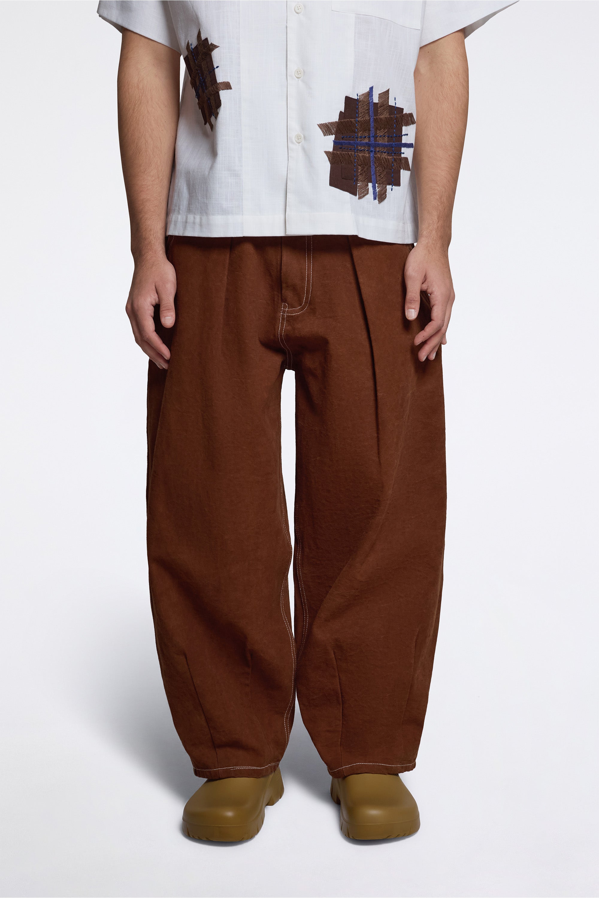 Lush Pants Brown Wonky-Wear Brown Wonky-Wear