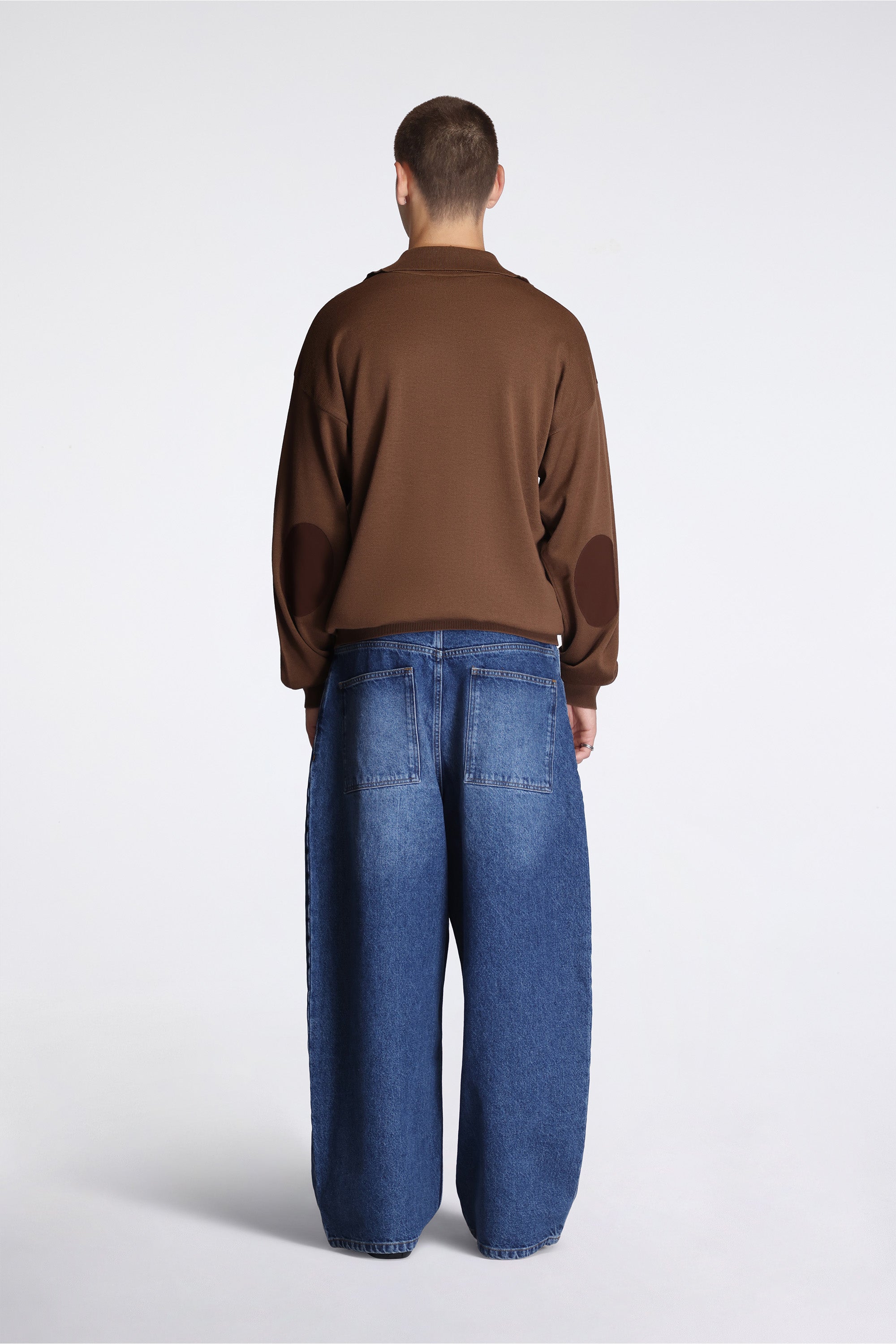 Merino Wool Quarter Zip Sweater Espresso
