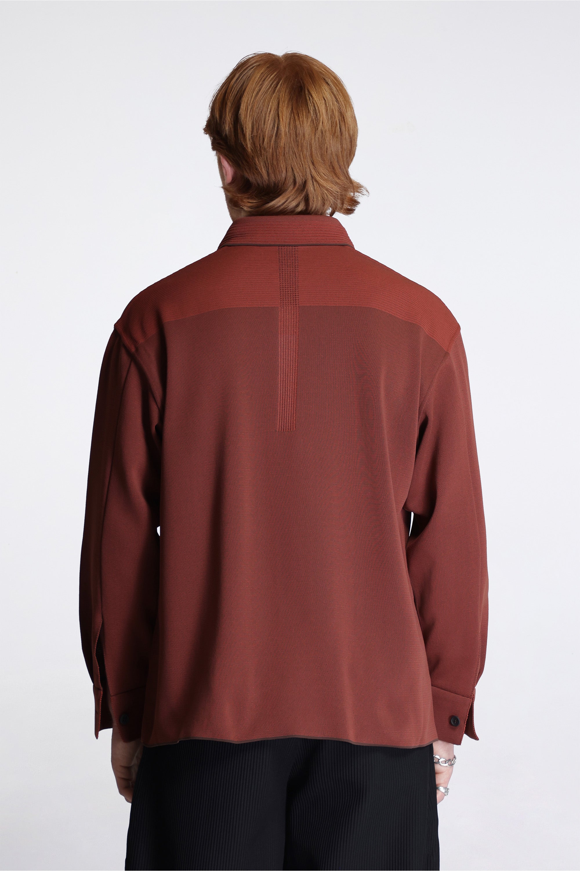 Soft Milan Covered Placket Shirt Auburn