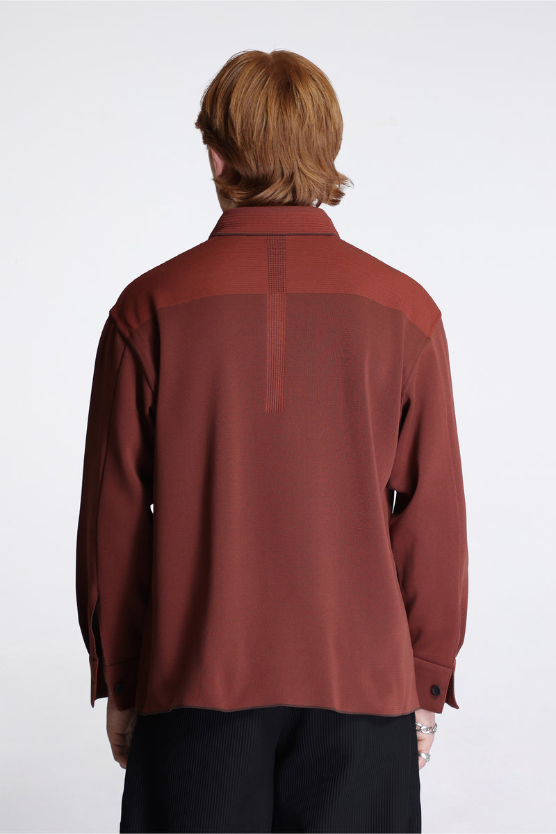 Soft Milan Covered Placket Shirt Auburn